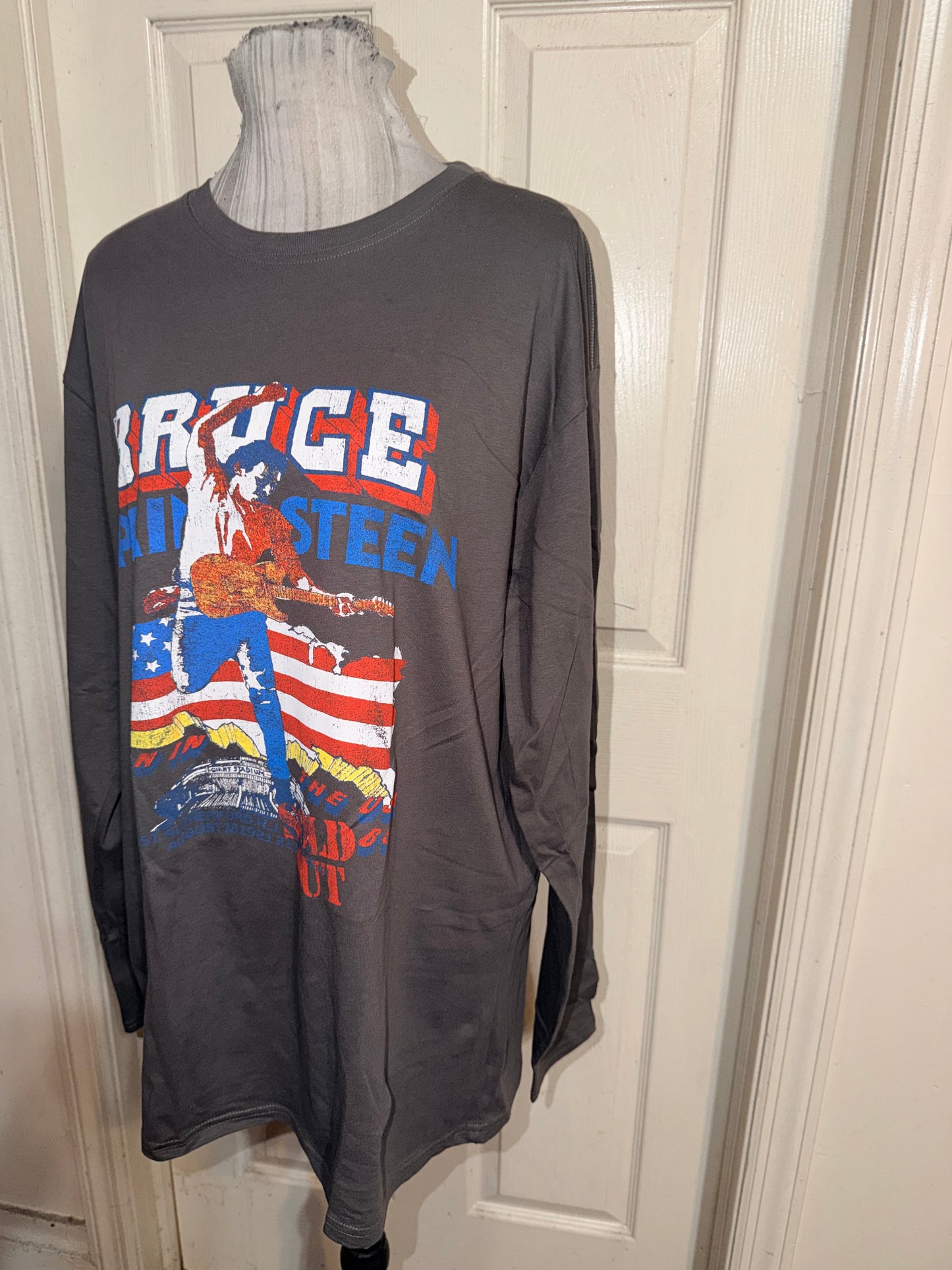 Bruce Springsteen Oversized Distressed Long Sleeve Tee
