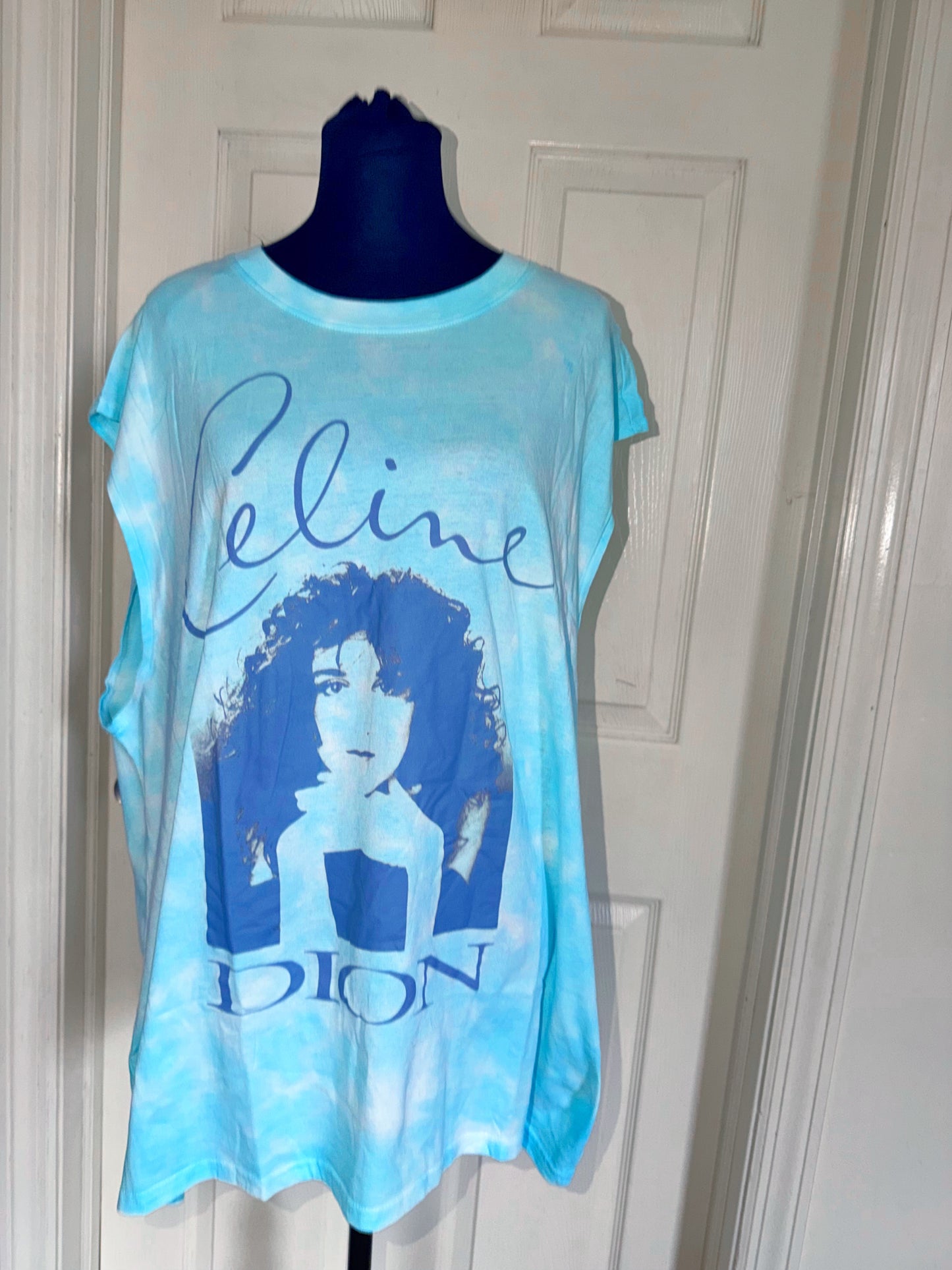 Celine Dion Oversized Distressed Tank