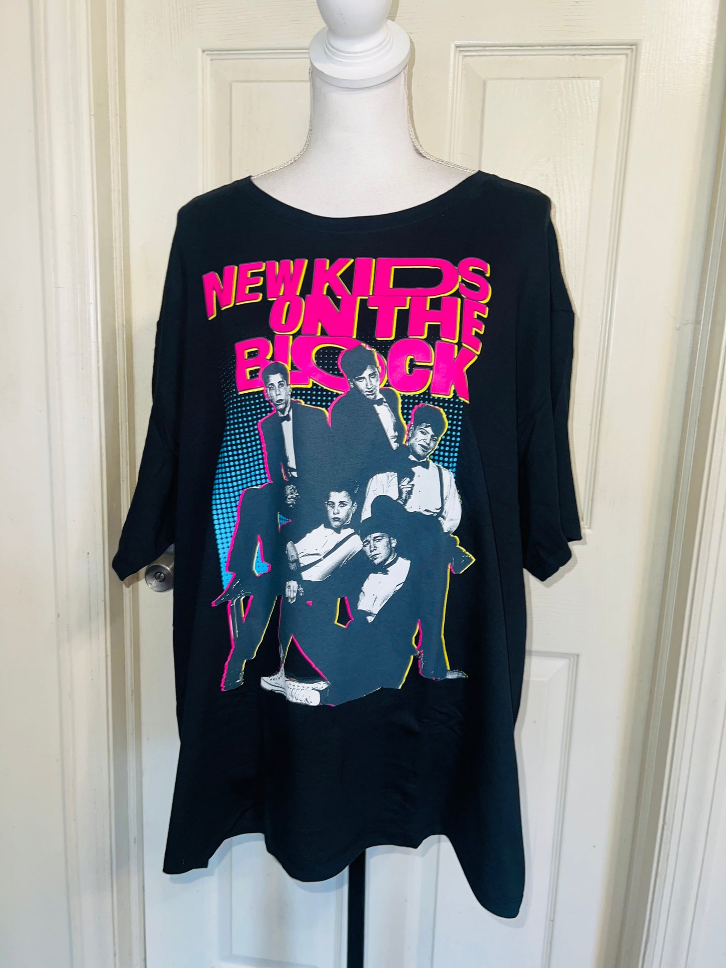 New Kids On The Block Oversized Distressed Tee