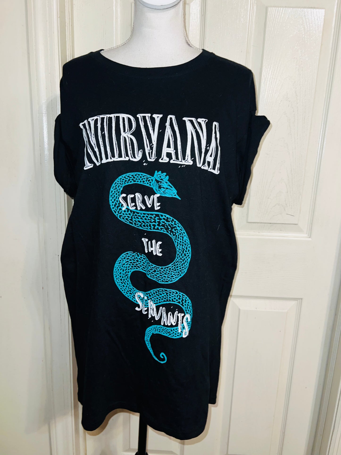 Nirvana “Servants” Oversized Distressed Tee