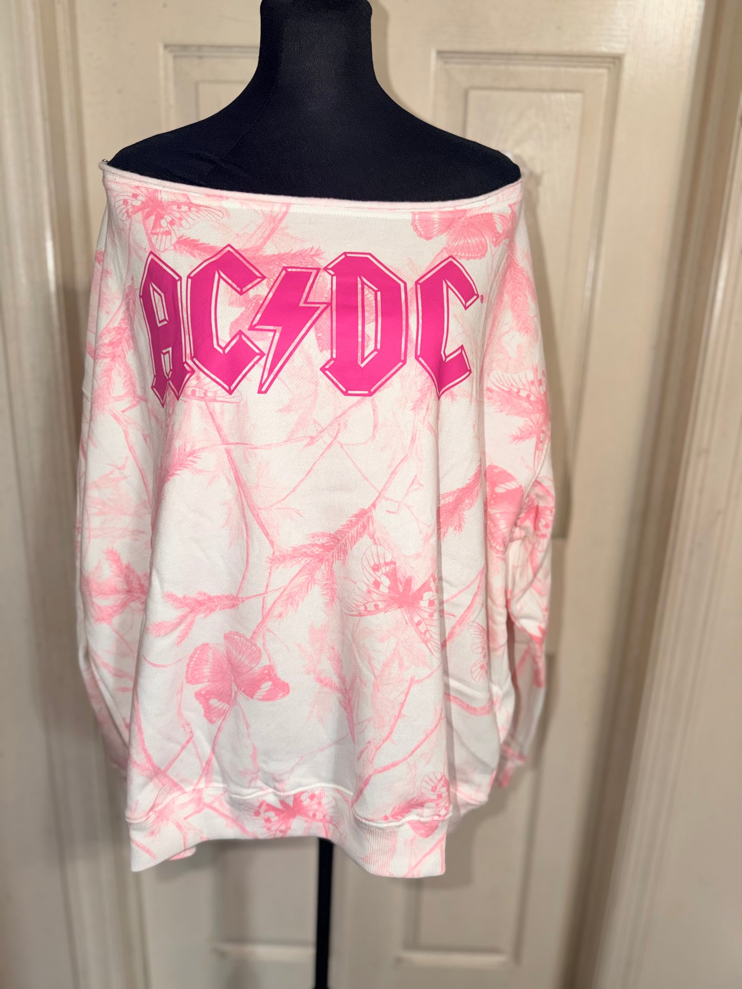 AC/DC OFTS Oversized Distressed Sweatshirt