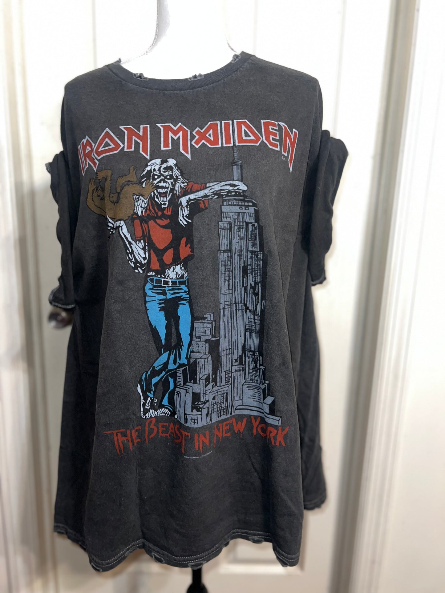 Iron Maiden Double Sided Oversized Distressed Tee