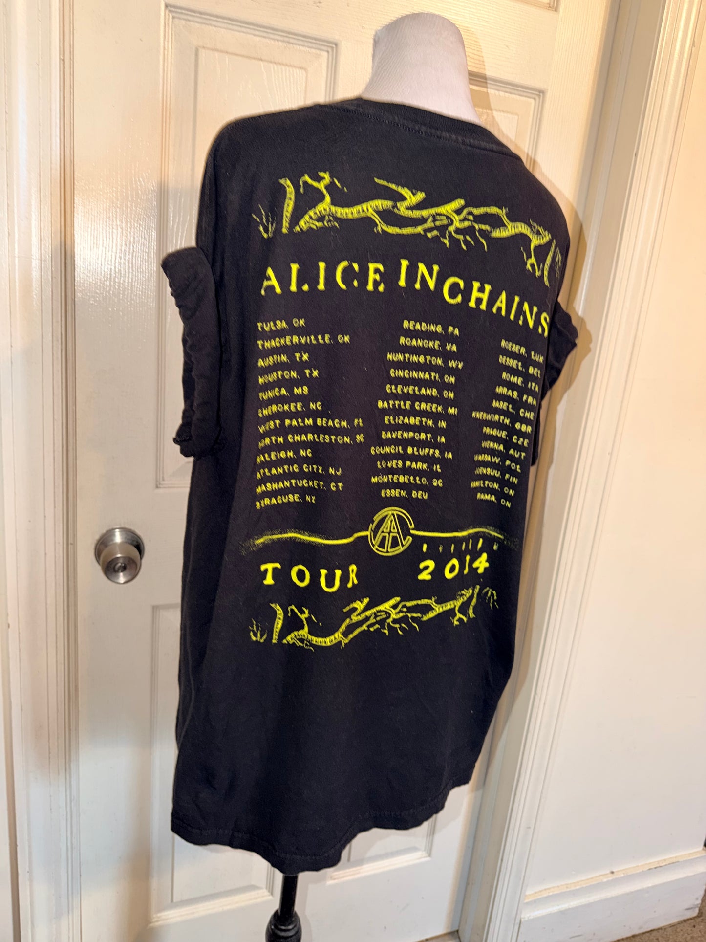 Alice In Chains Double Sided Oversized Distressed Tee