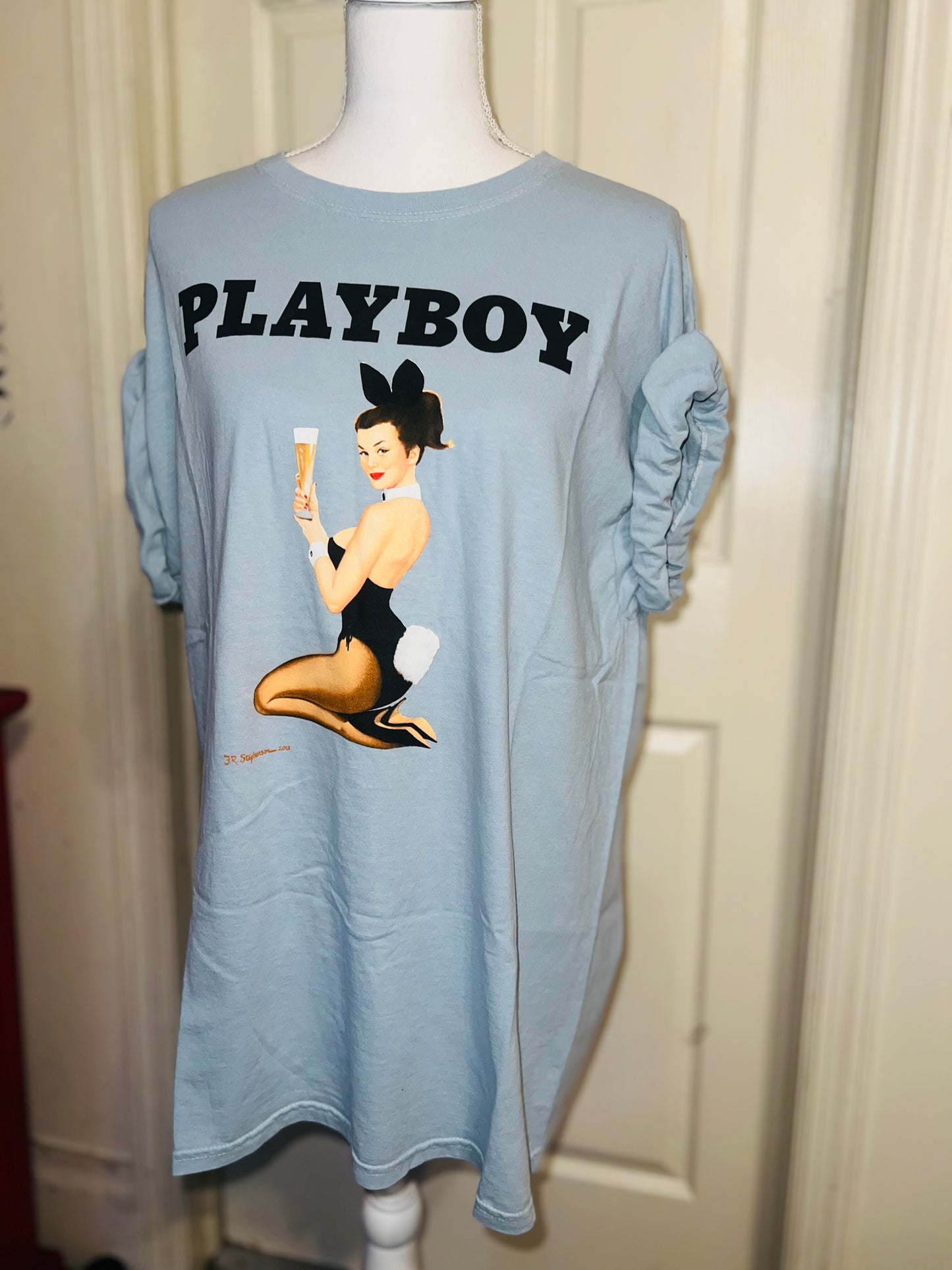 Playboy Oversized Distressed Tee