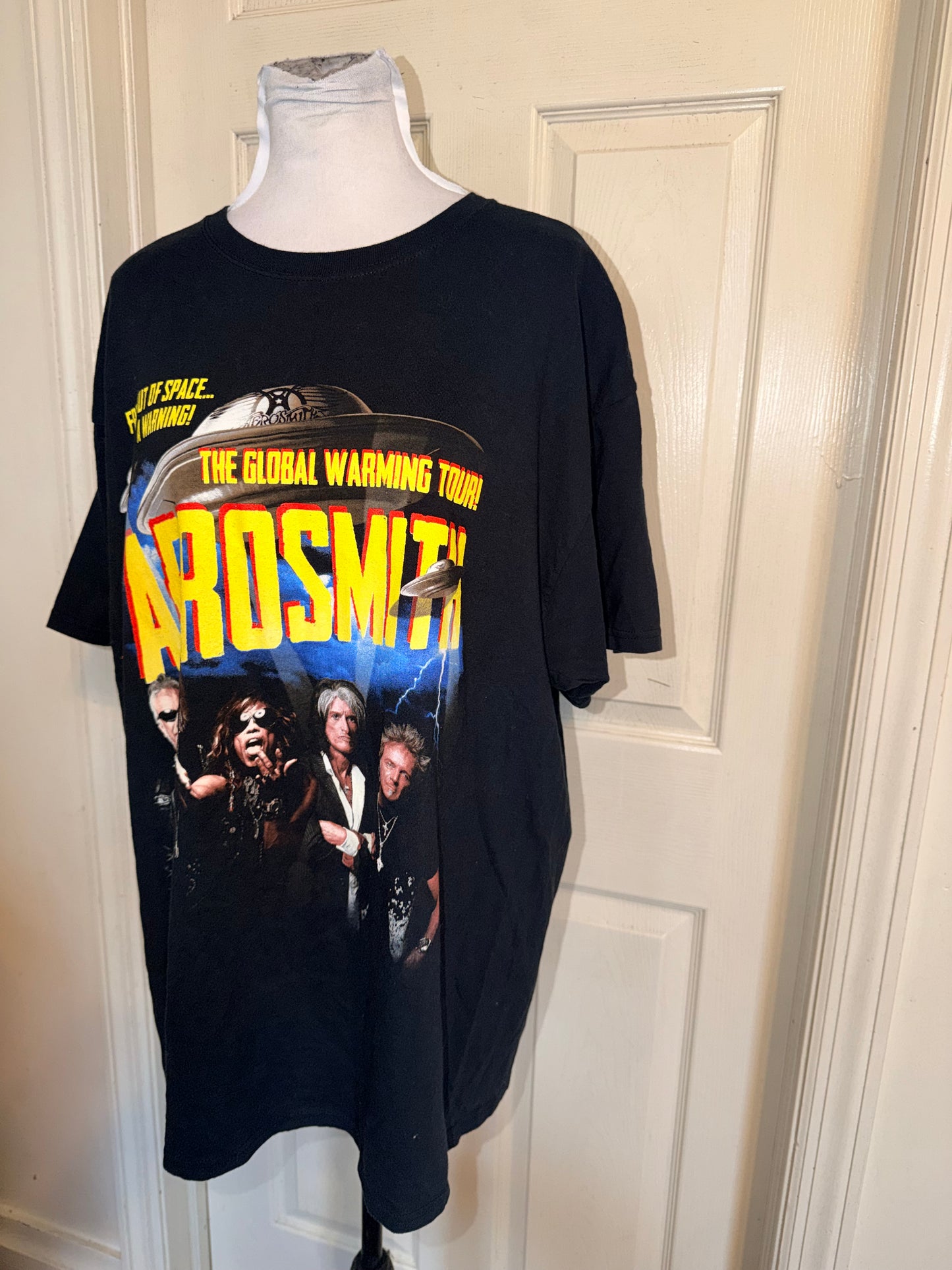 Aerosmith Double Sided Vintage Oversized Distressed Tee
