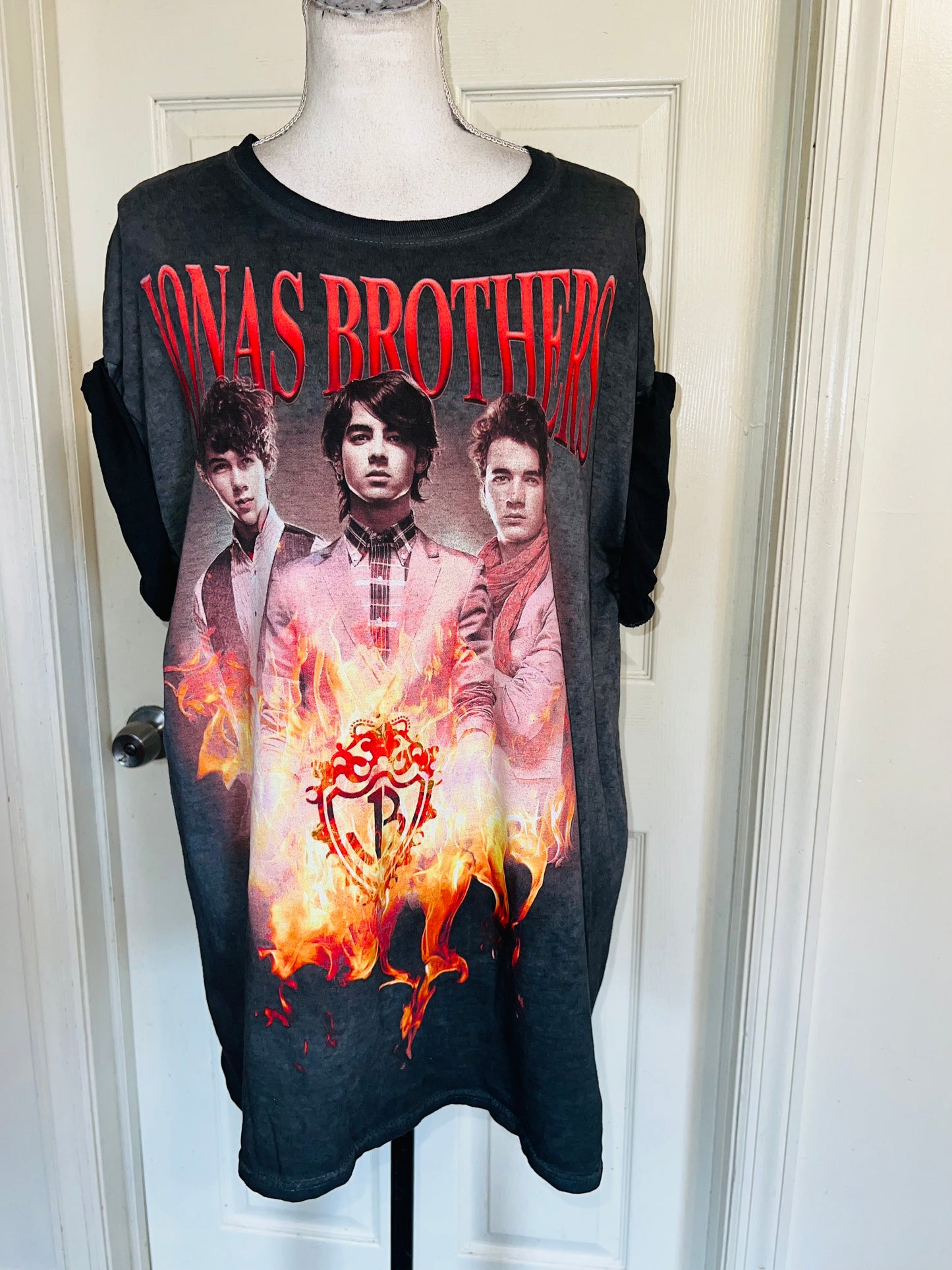 The Jonas Brothers Oversized Distressed Tee