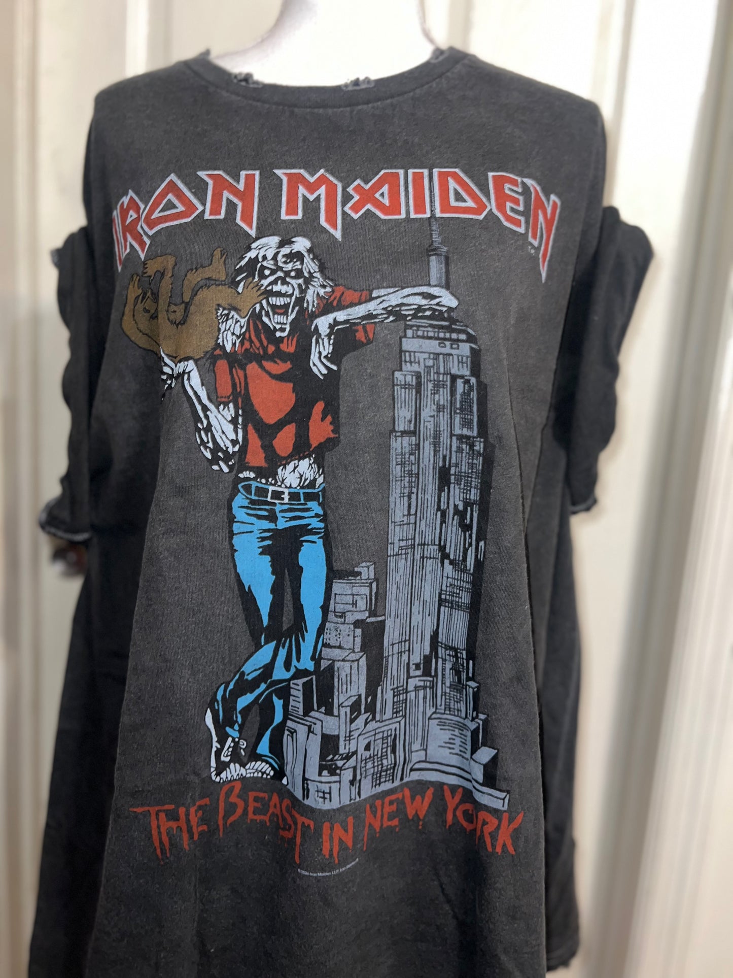 Iron Maiden Double Sided Oversized Distressed Tee