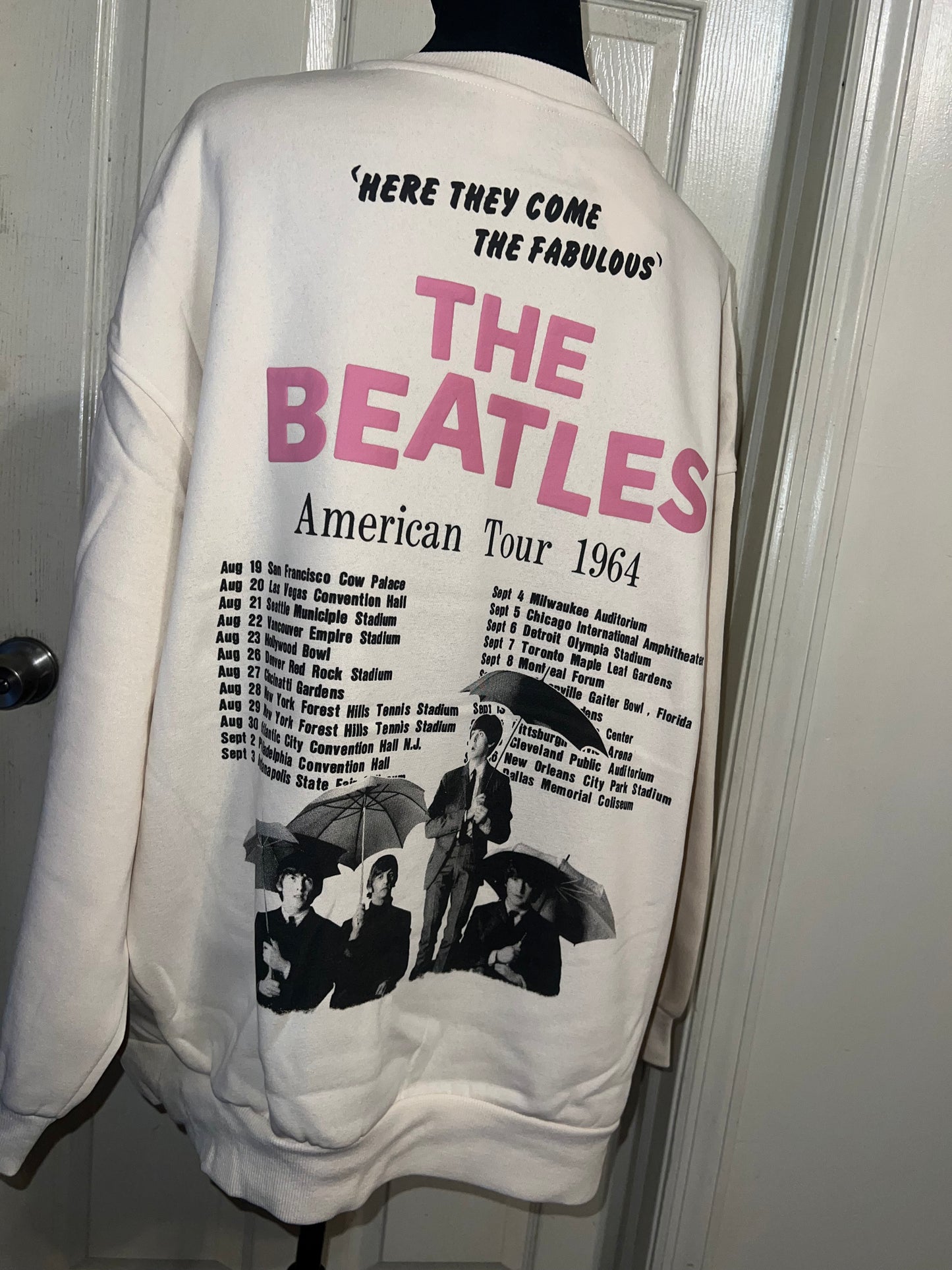 The Beatles Double Sided Oversized Distressed Tee