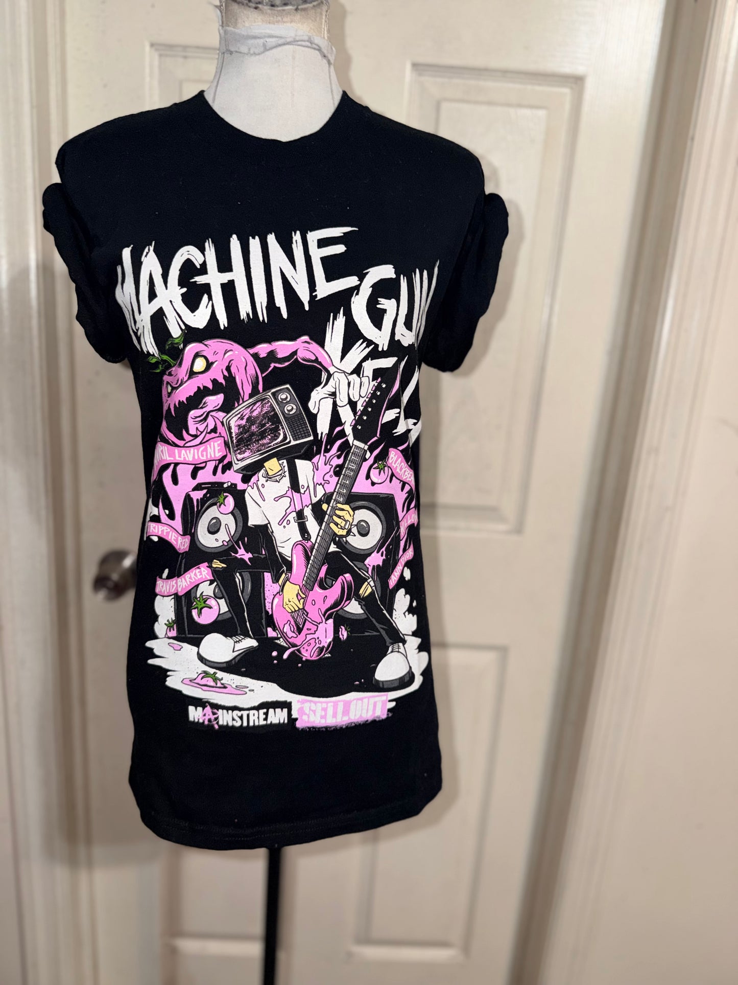 Machine Gun Kelly ft. Avril Lavigne Double Sided Oversized Distressed Tee