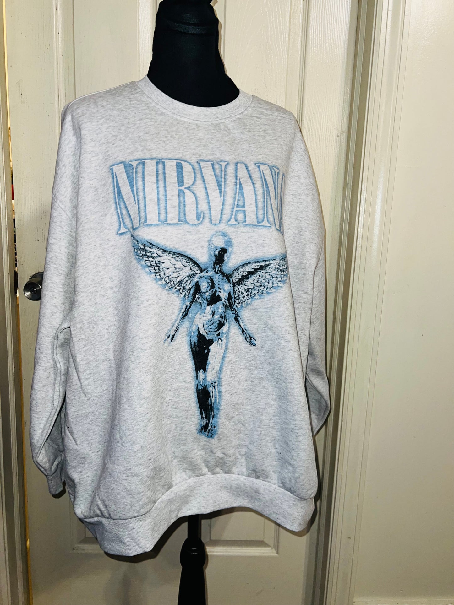 Nirvana Oversized Distressed Sweatshirt