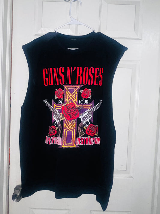 Guns n Roses Oversized Distressed Shirt (possibly dress)