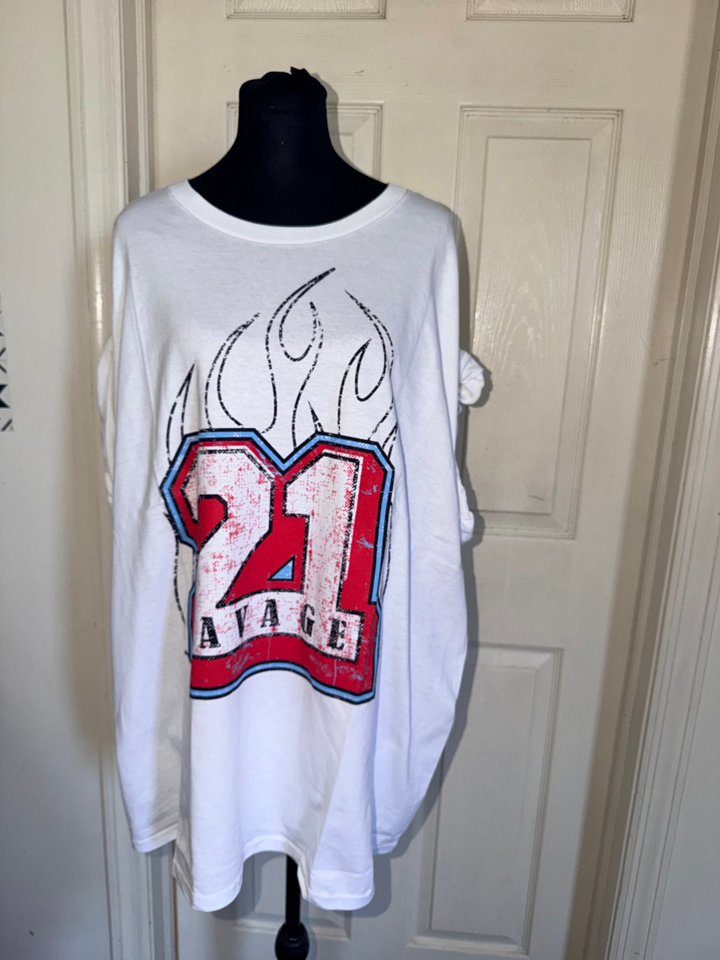 21 Savage Oversized Distressed Tee