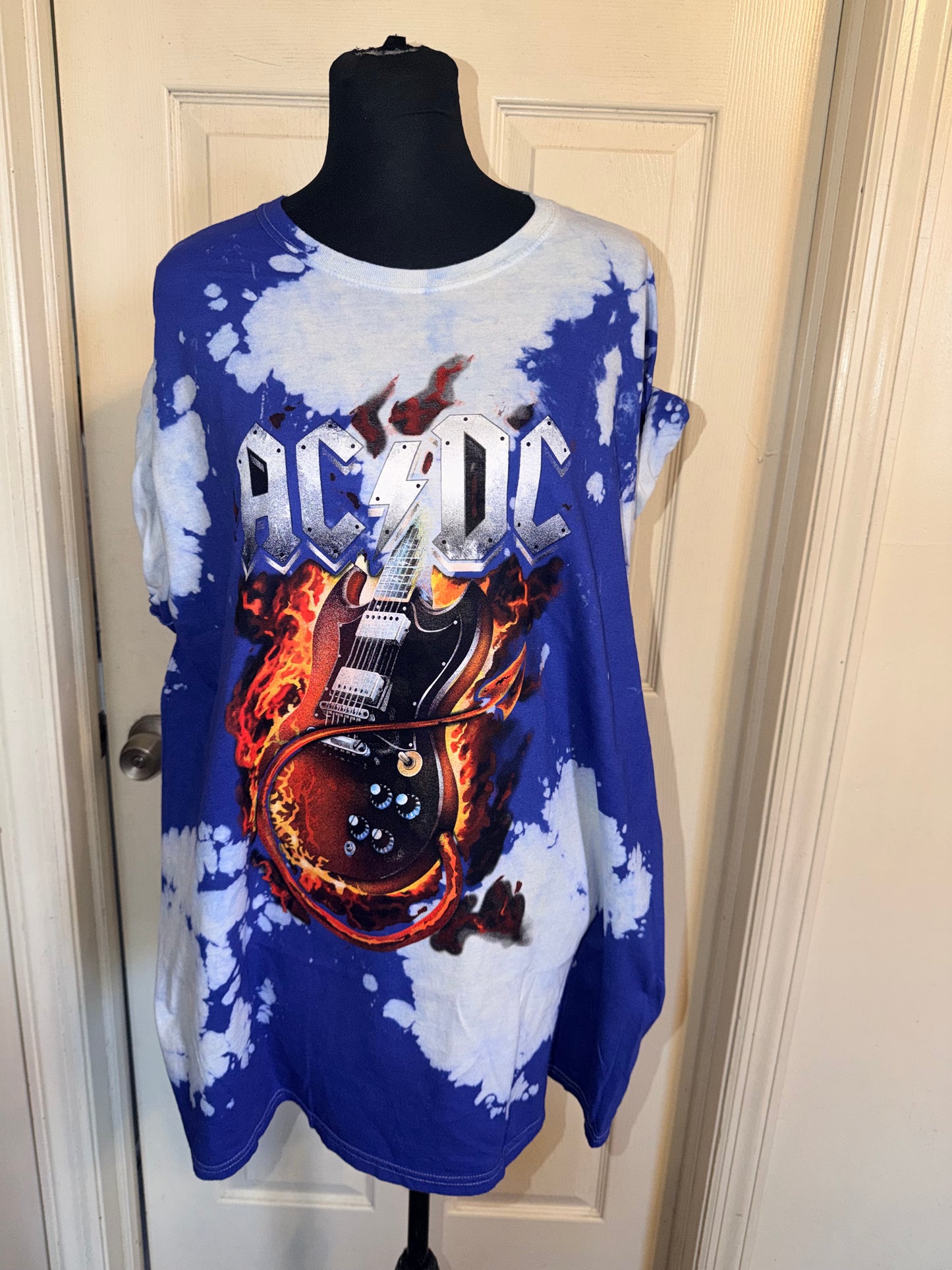 AC/DC Oversized Distressed Tee