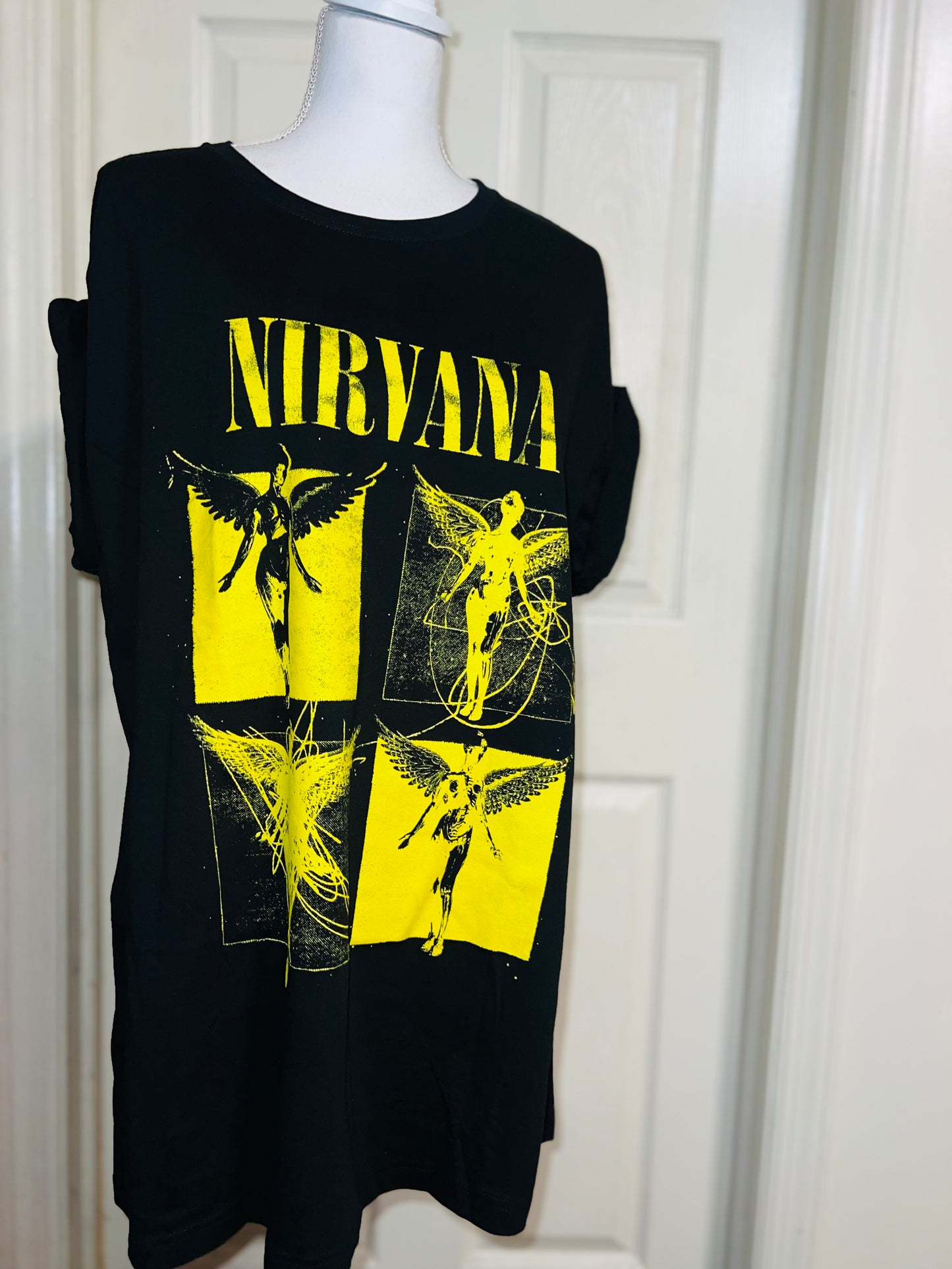 Nirvana “In Utero” Oversized Distressed Tee