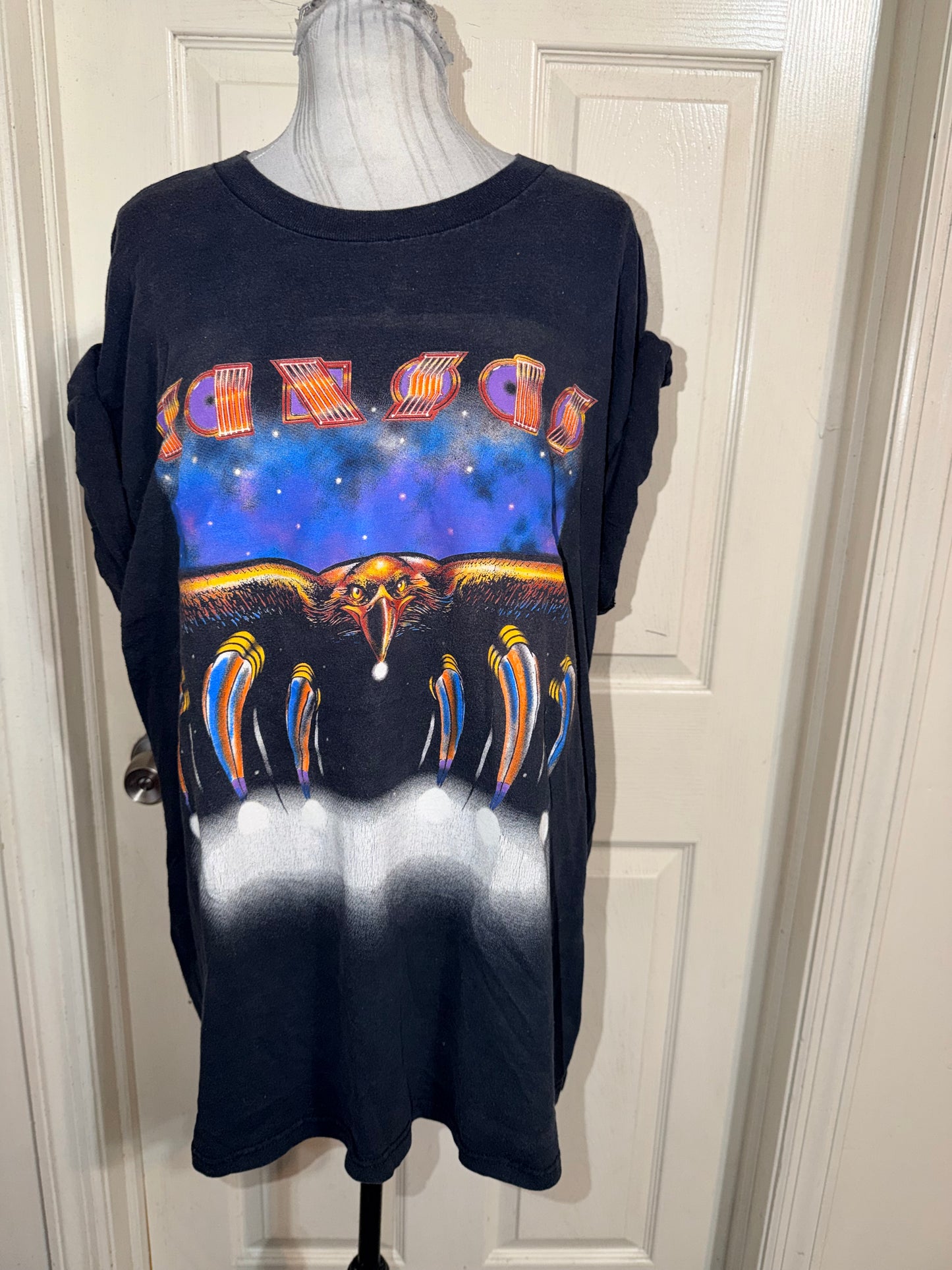 Kansas Vintage Double Sided Oversized Distressed Tee