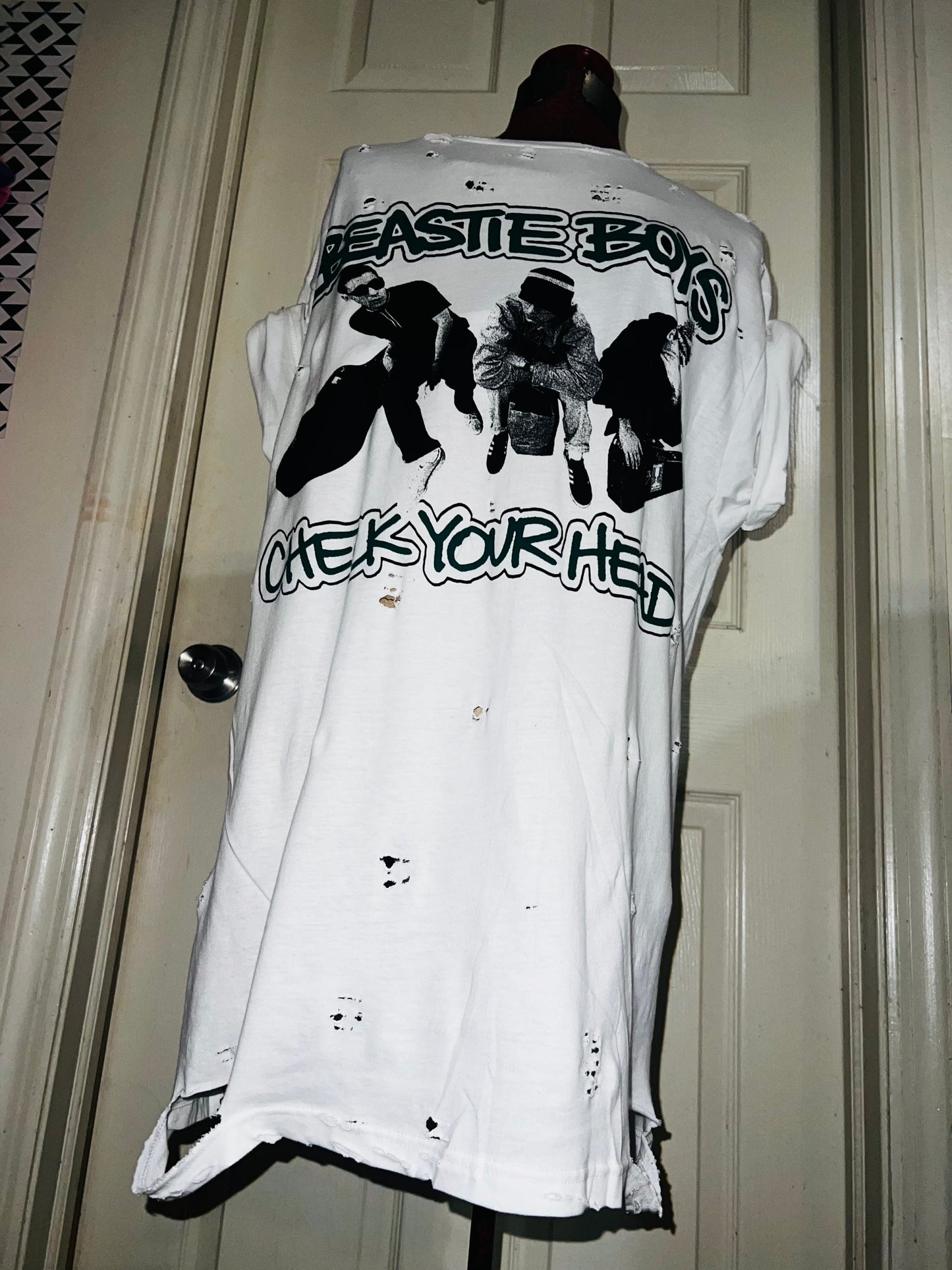 Beastie Boys Double Sided Oversized Distressed Tee