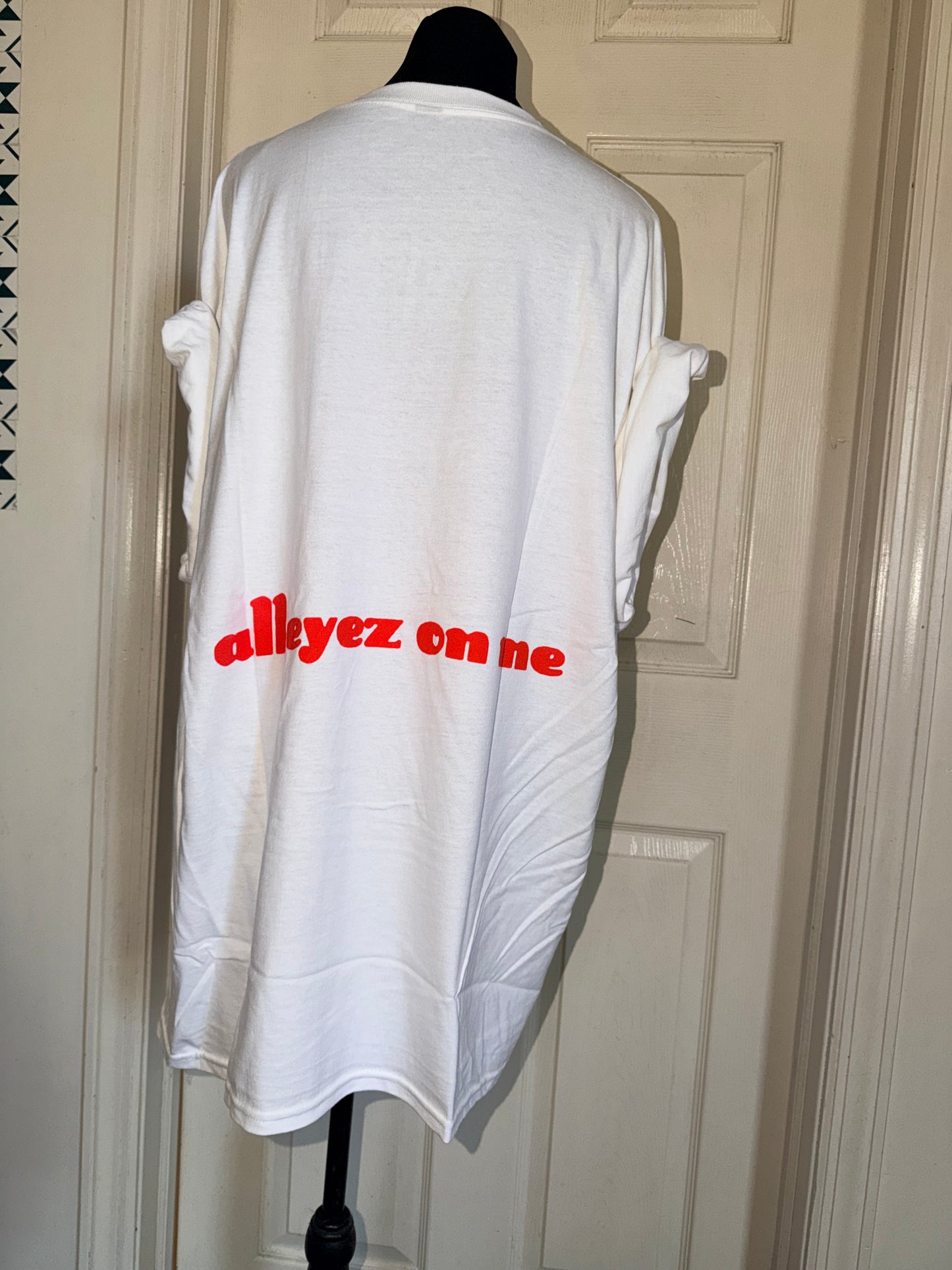 Tupac Double Sided Oversized Distressed Tee
