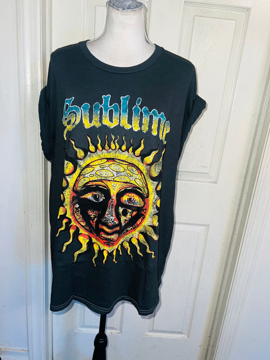 Sublime Double Sided Oversized Distressed Tee