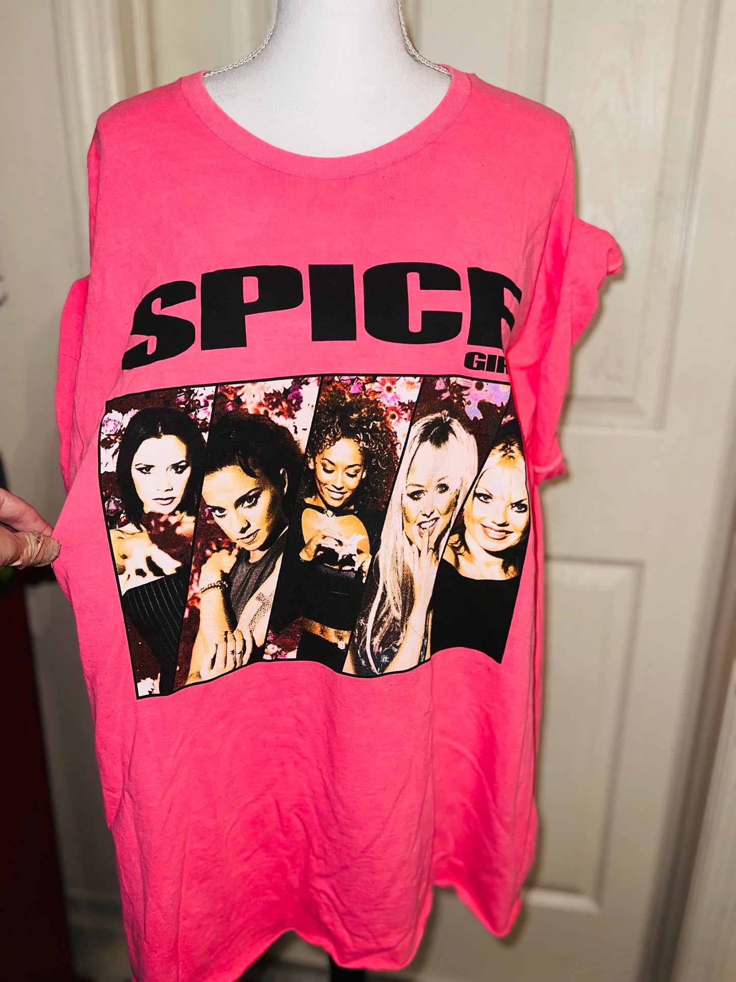 Spice Girls Oversized Distressed Tee