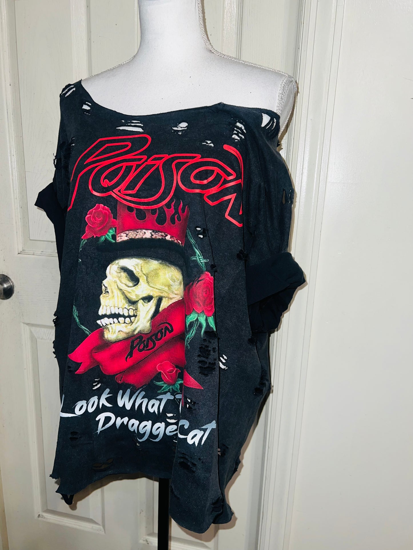 Poison Double Sided Oversized Distressed Tee