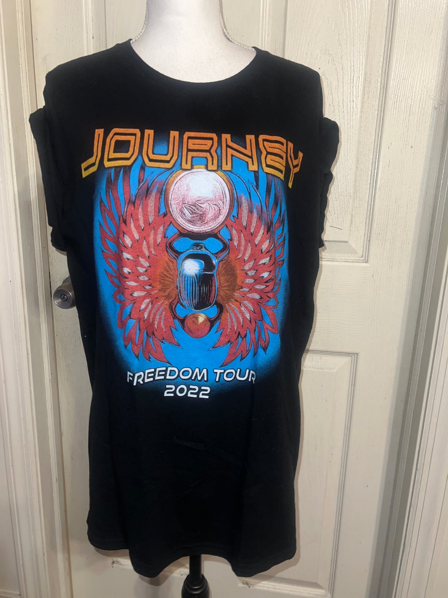 Journey (ft. Toto & Billy Idol) Oversized Distressed Tee