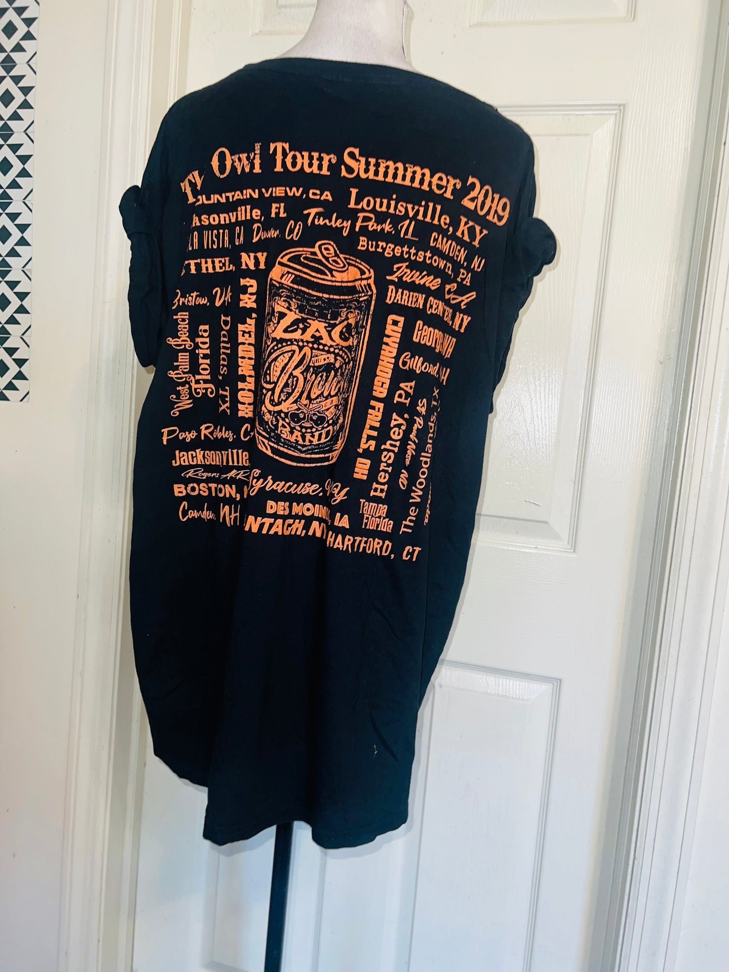 Zac Brown Band Double Sides Oversized Distressed Tee
