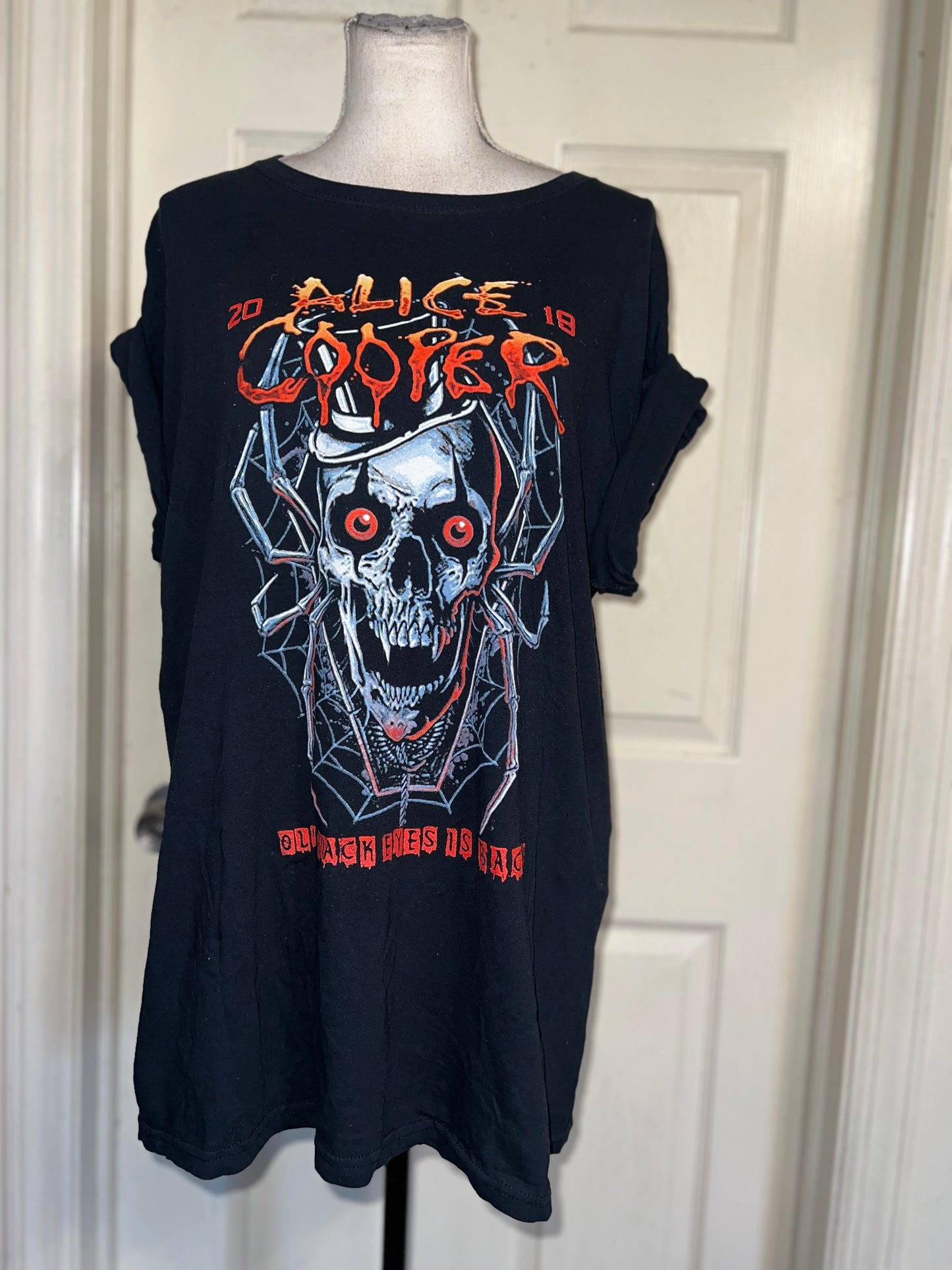 Alice Cooper Double Sided Oversized Distressed Tee