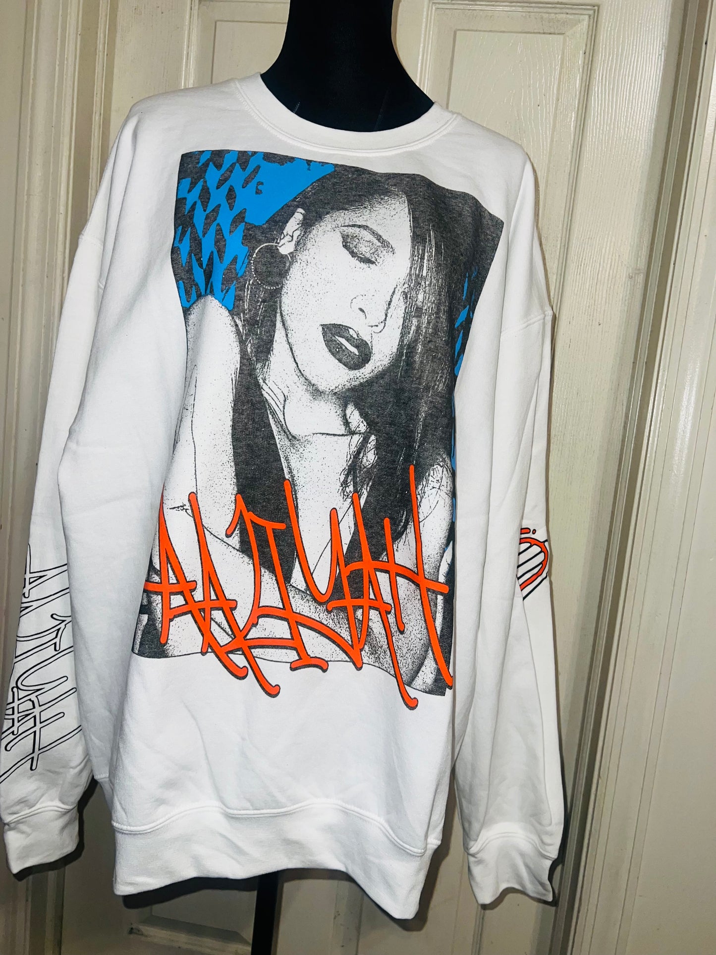 Aaliyah Oversized Distressed Sweatshirt