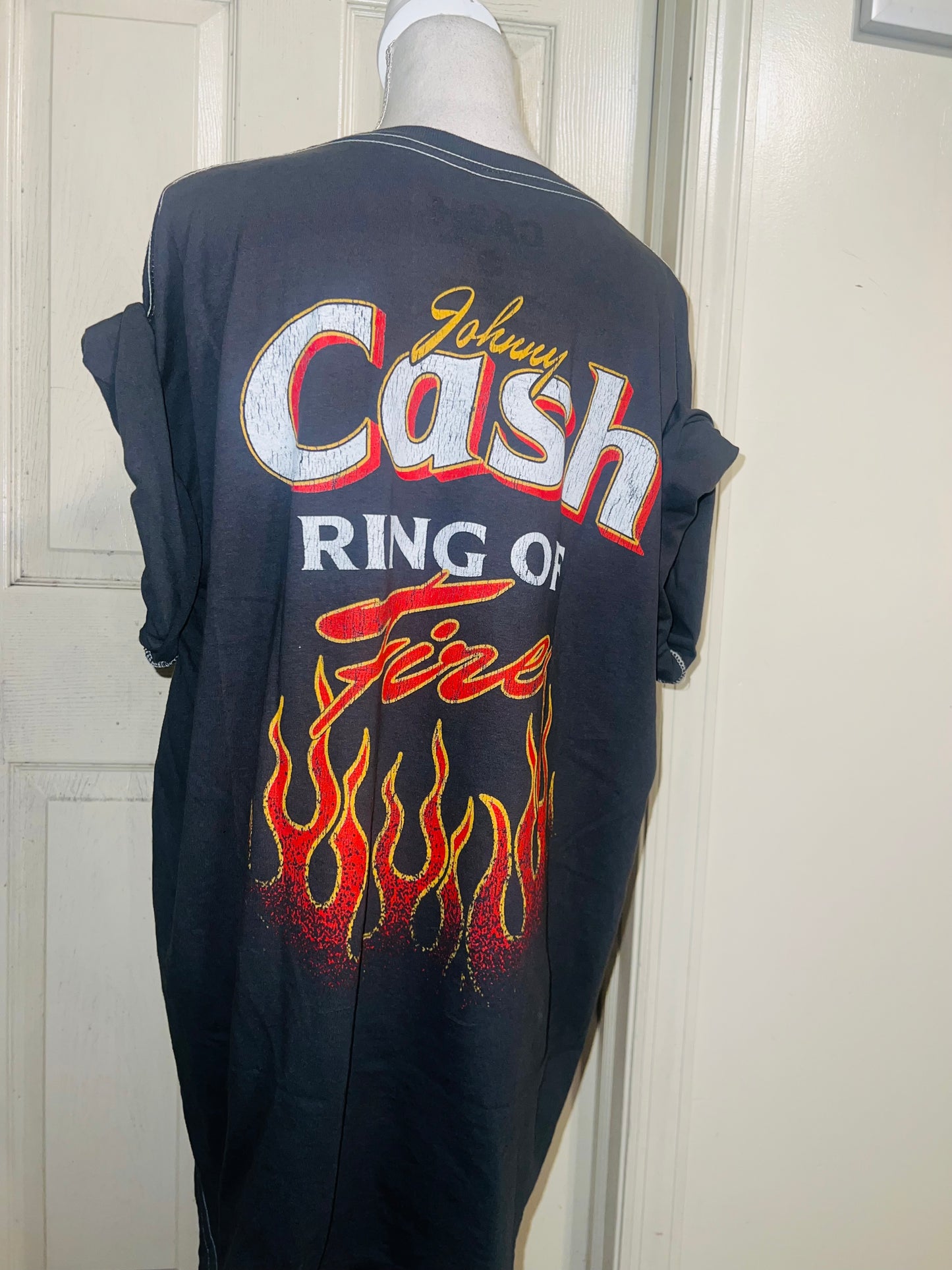 Johnny Cash Double Sided Oversized Distressed Tee