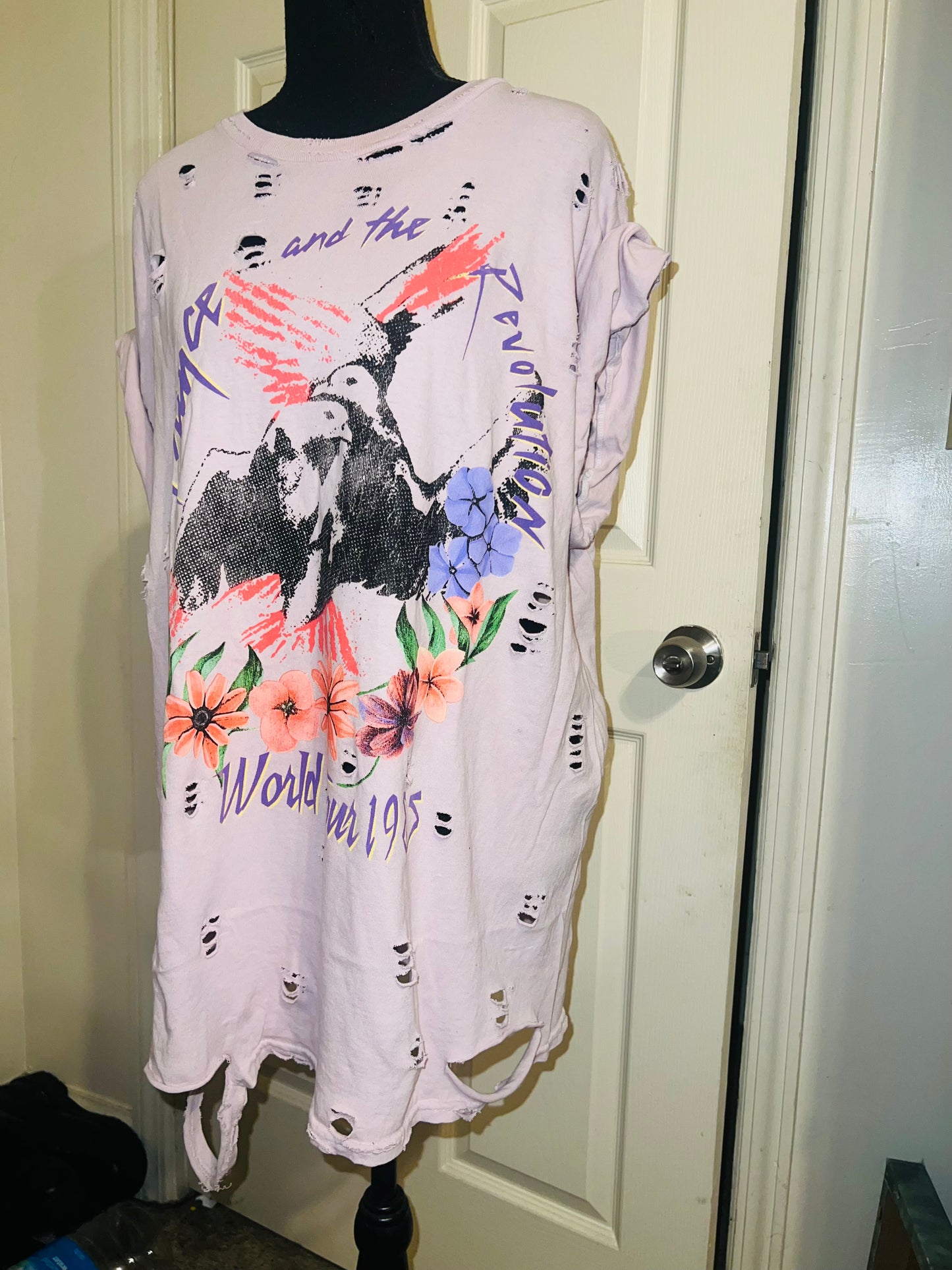 Prince and The Revolution 85 Oversized Distressed Tee