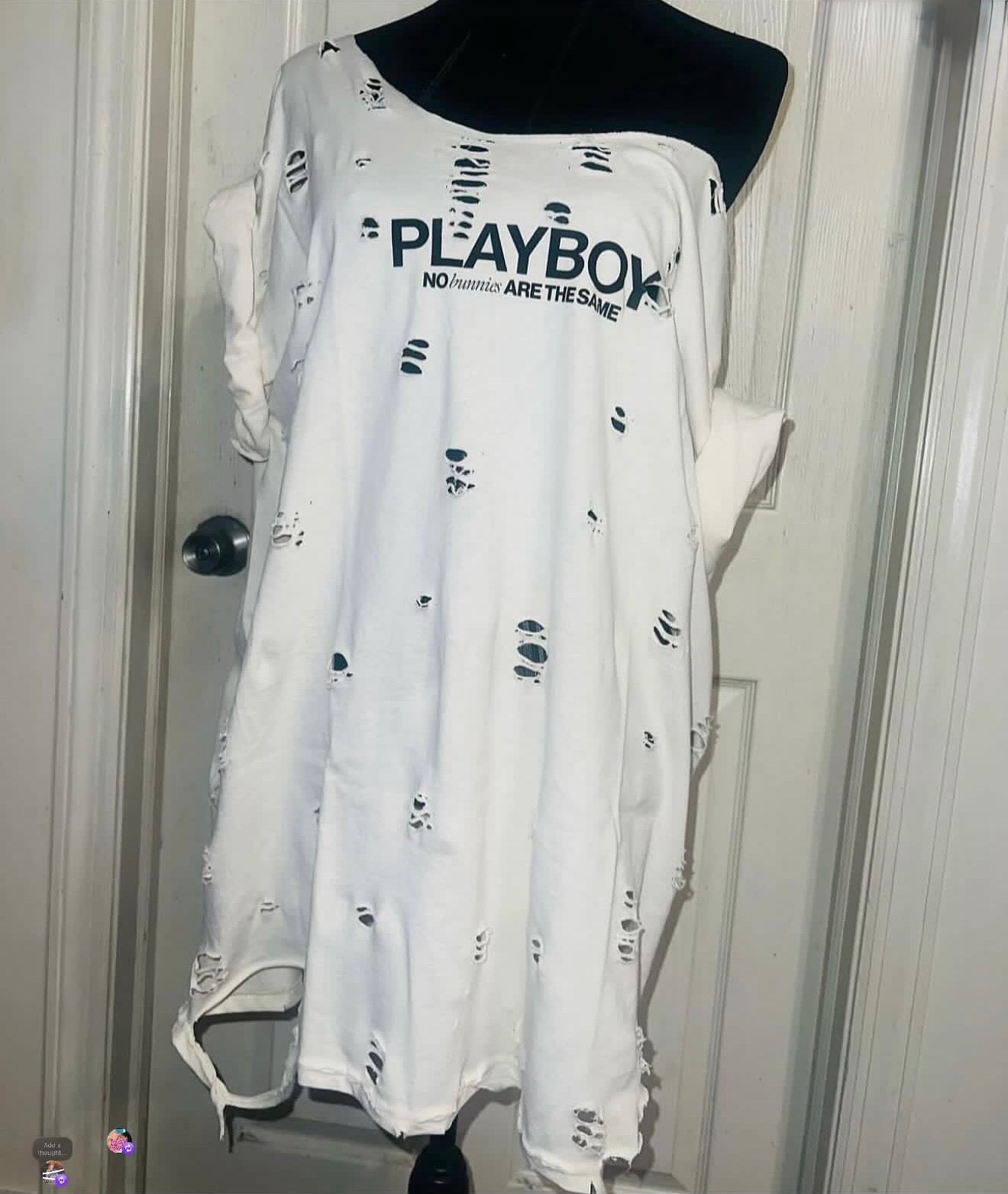 Playboy Double Sided Oversized Distressed Tee