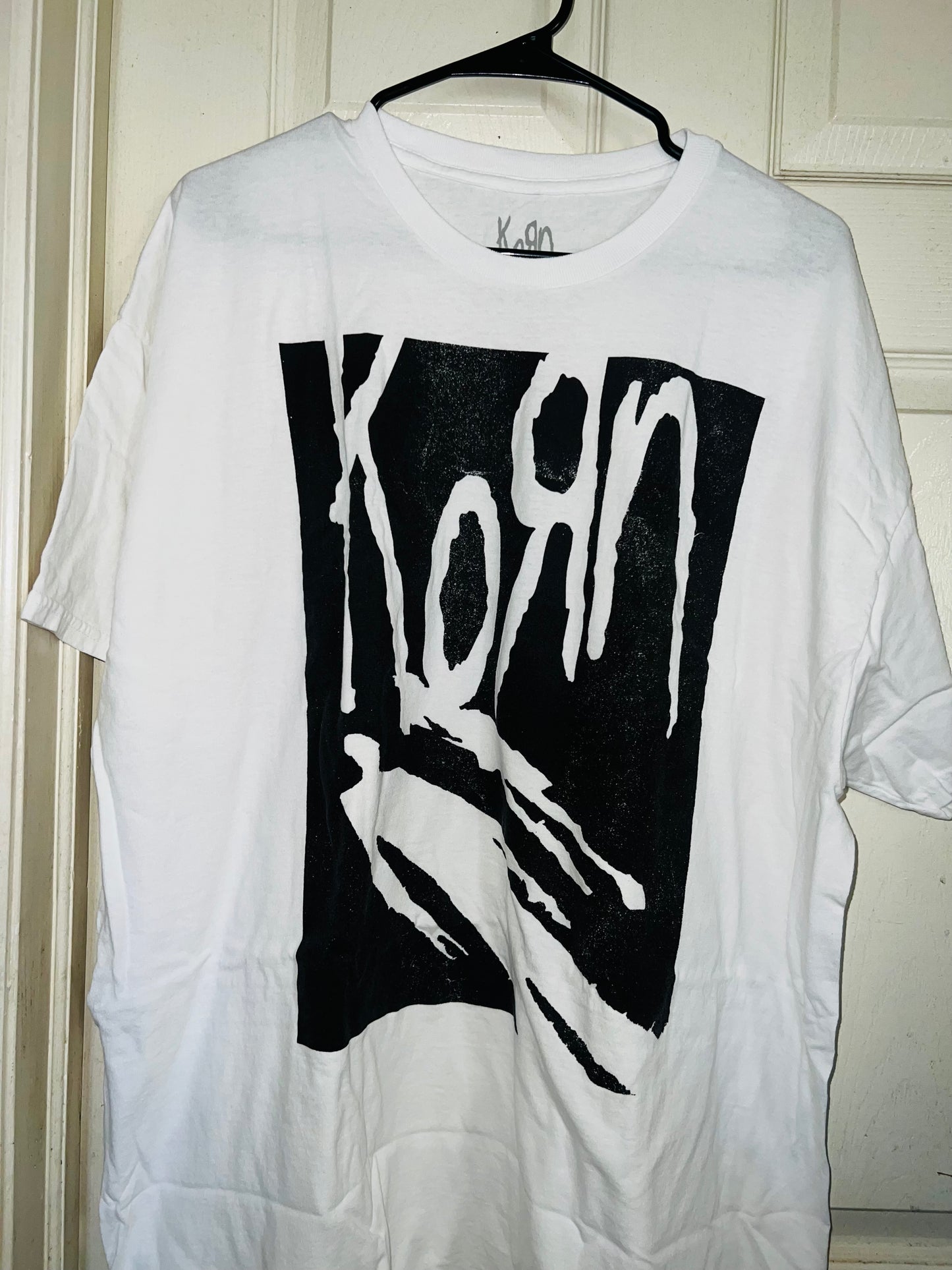 Korn Oversized Distressed T-Shirt