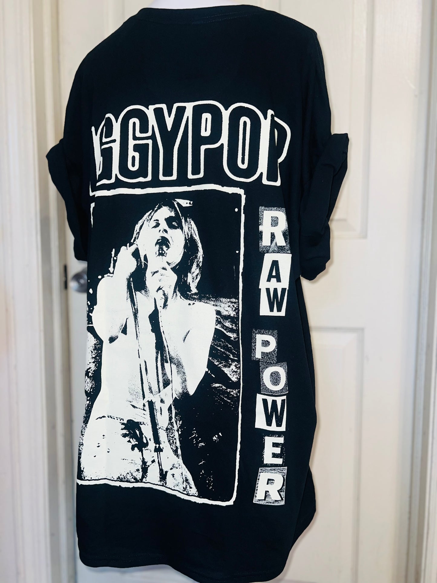 Iggy Pop Double Sided Oversized Distressed Tee