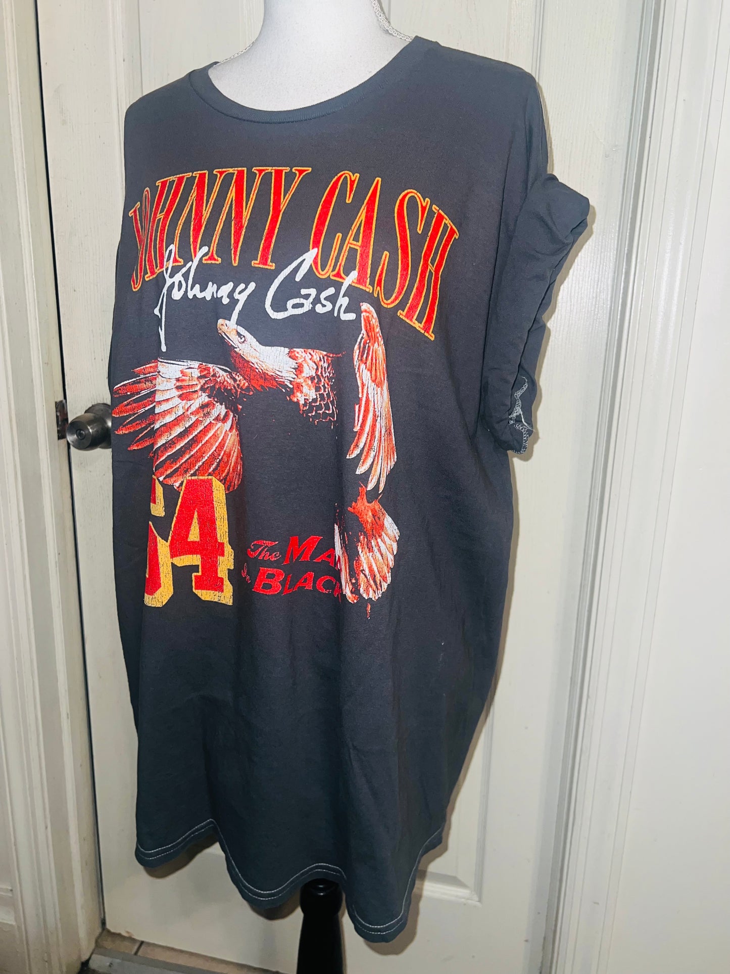 Johnny Cash Double Sided Oversized Distressed Tee