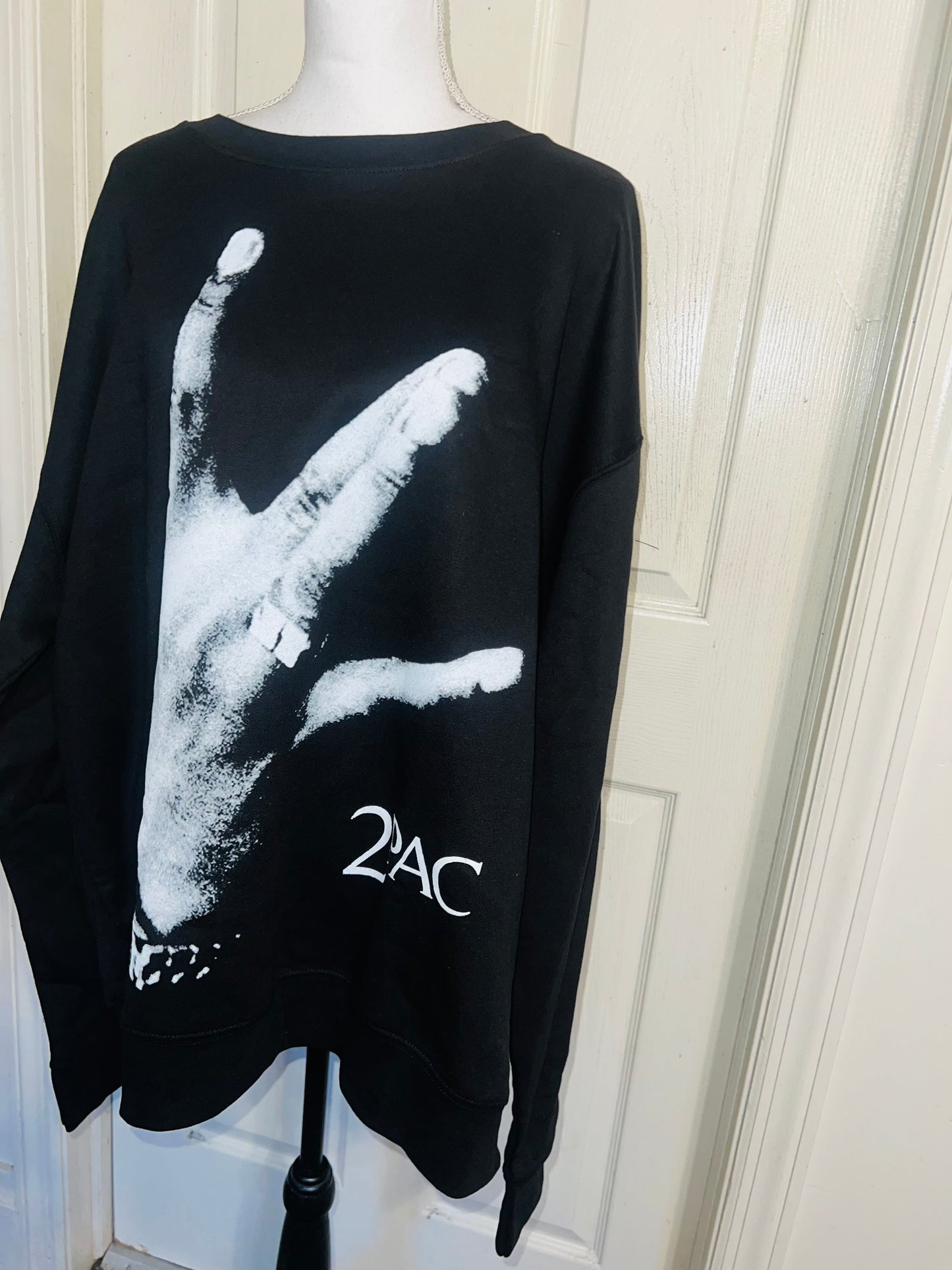 2Pac Oversized Distressed Sweatshirt