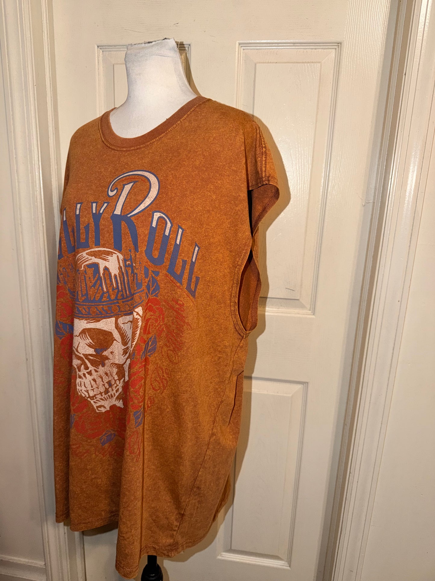 Jelly Roll Double Sided Oversized Distressed Tank
