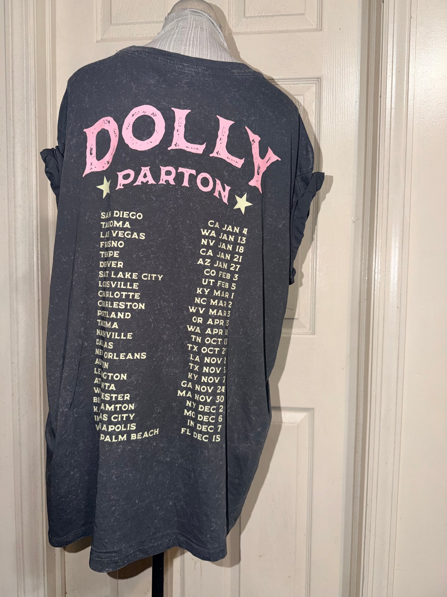 Dolly Parton Double Sided Oversized Distressed Tee