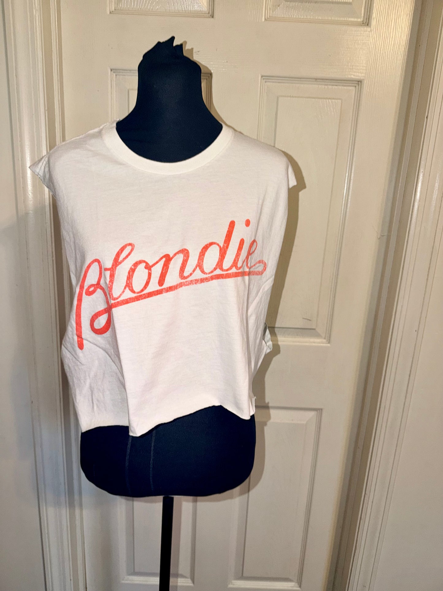 Blondie Oversized Distressed Cropped Tank