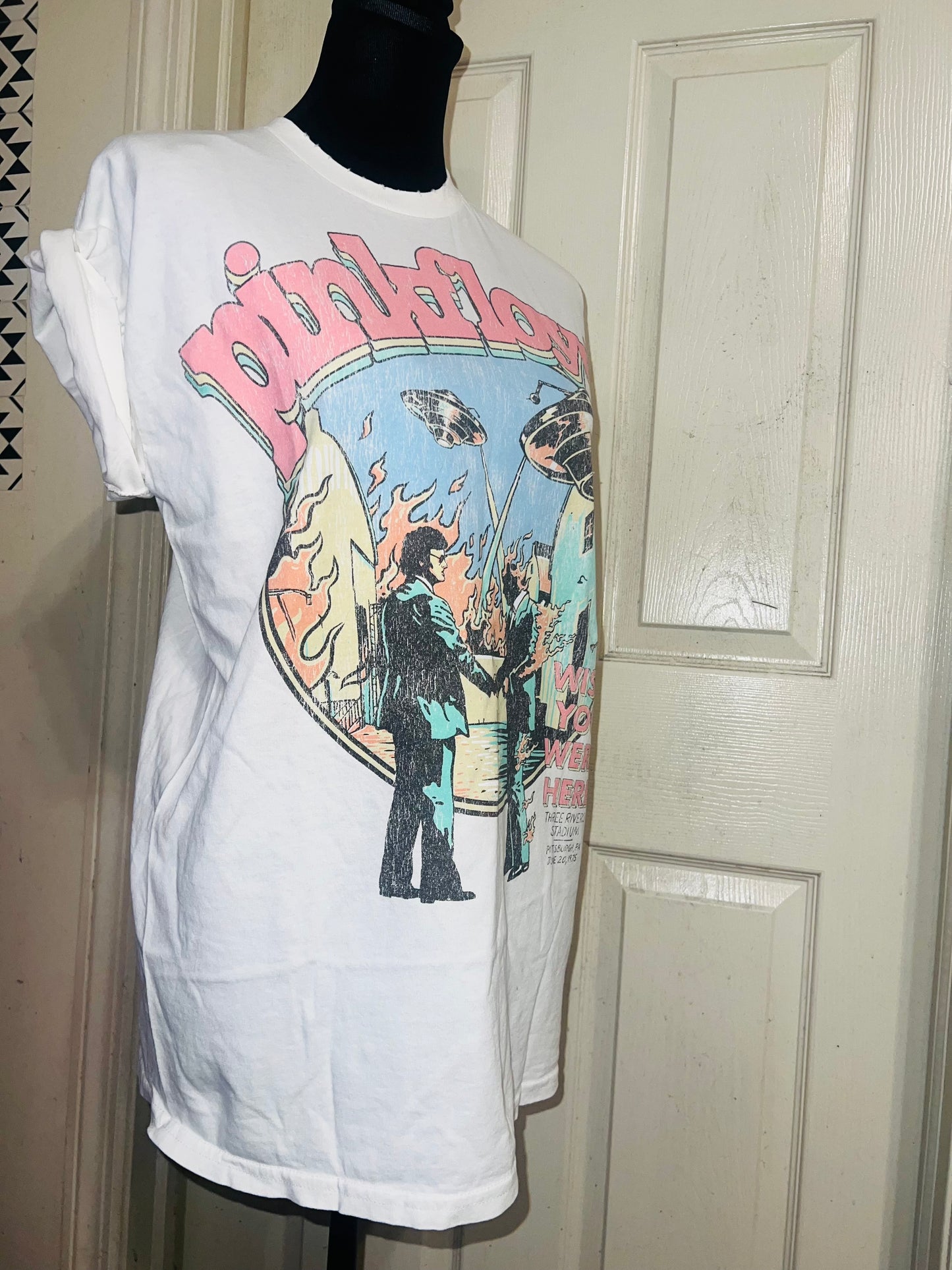 Pink Floyd Oversized Distressed Tee