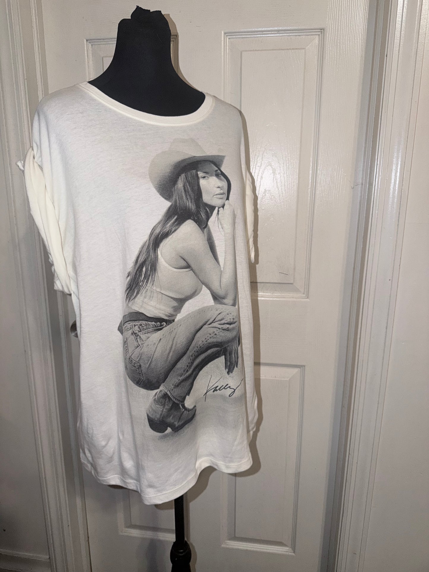 Kasey Musgraves Oversized Distressed Tee