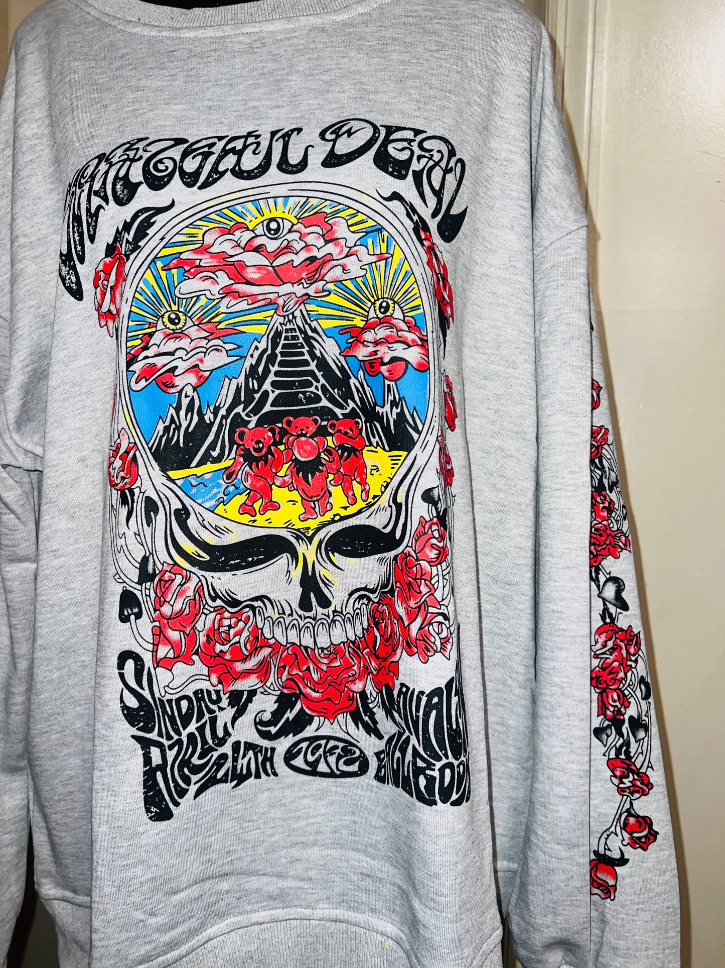 Grateful Dead Oversized Distressed Sweatshirt