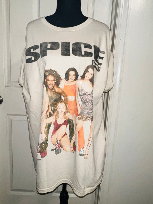 Spice Girls Oversized Distressed Tee