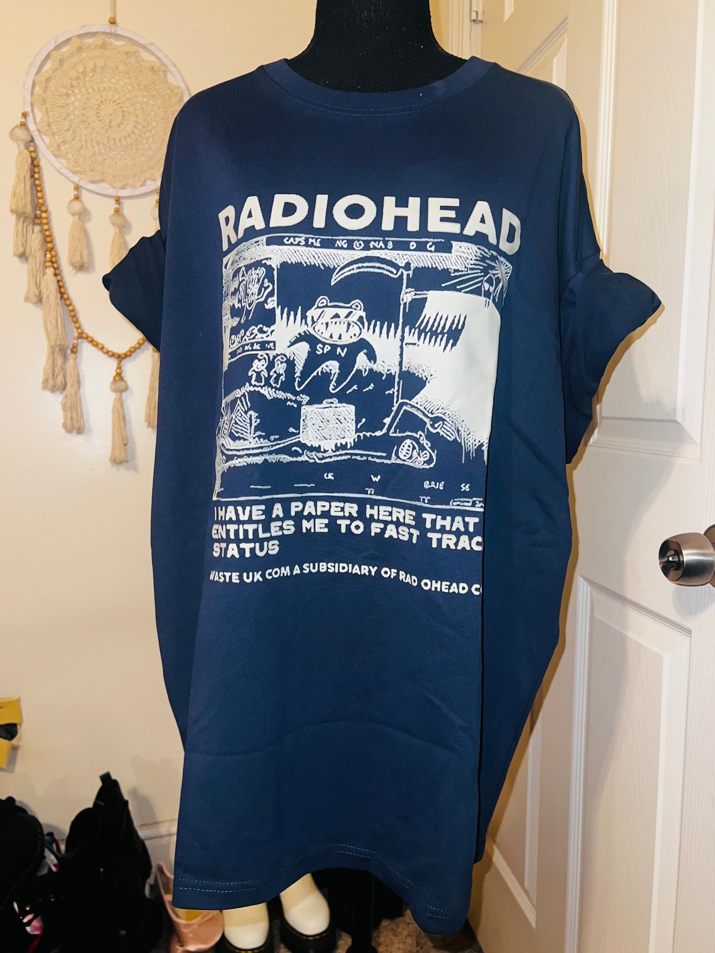 Radiohead Oversized Distressed Tee