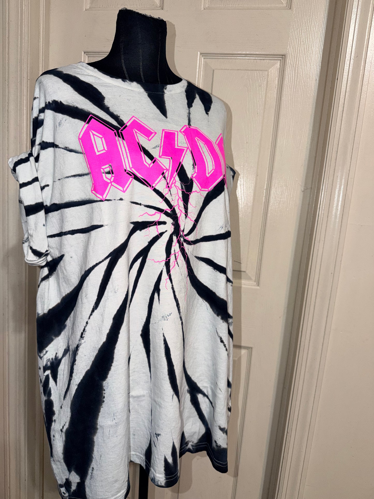 AC/DC Oversized Distressed Tee