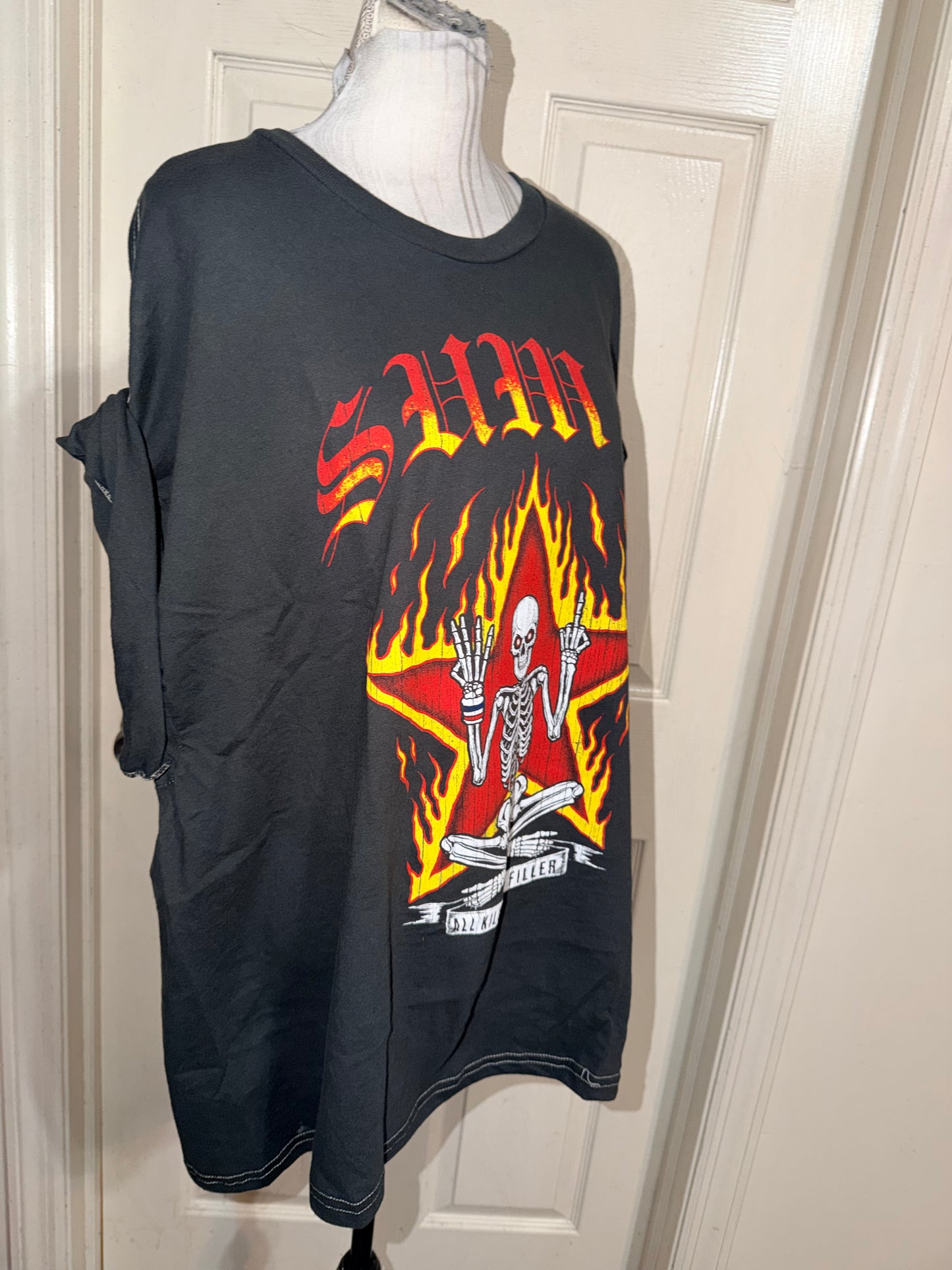 Sum 41 Double Sided Oversized Distressed Tee