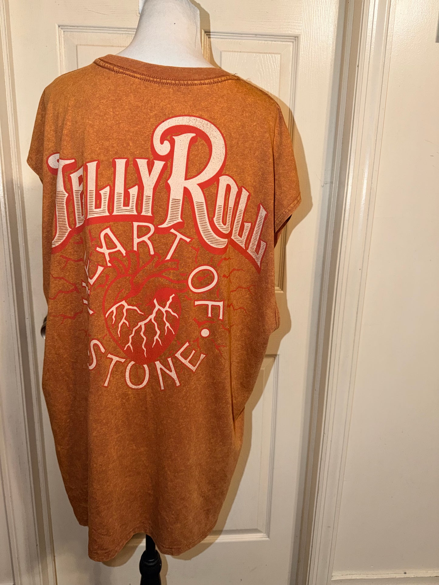 Jelly Roll Double Sided Oversized Distressed Tank