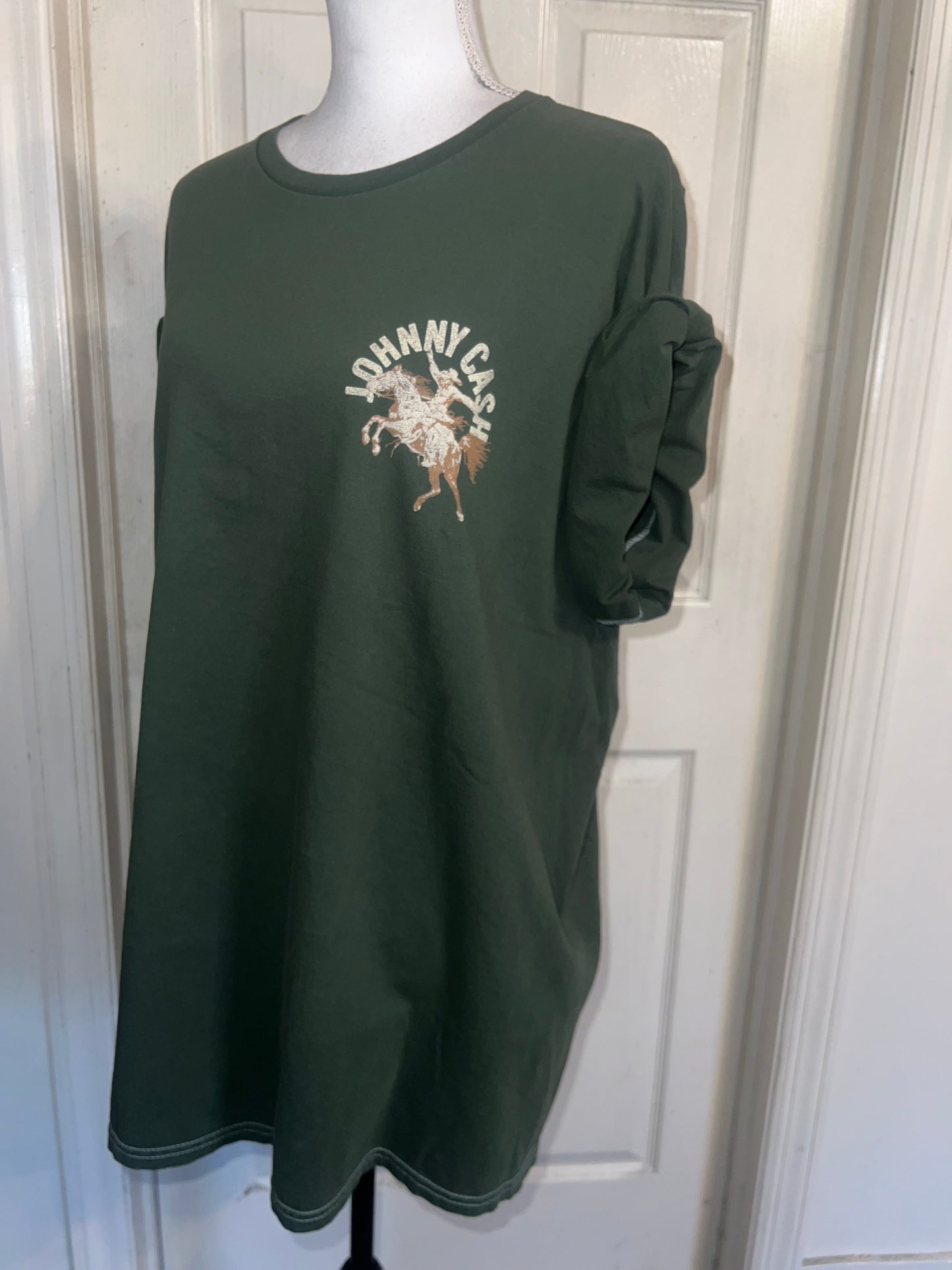 Johnny Cash Double Sided Oversized Diatressed Tee