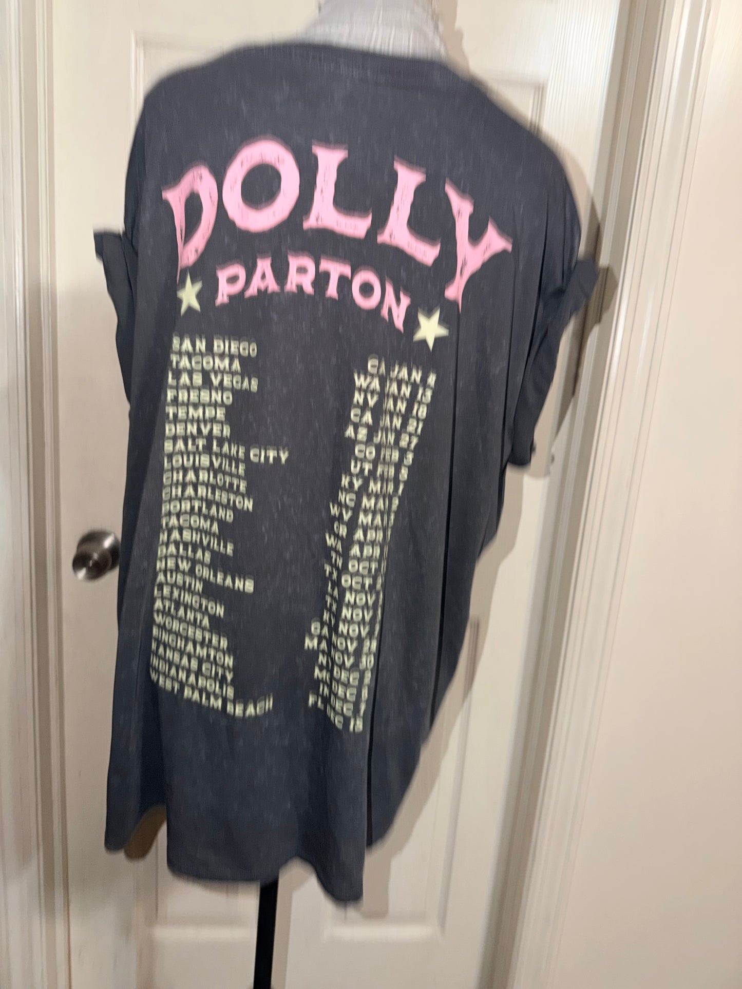 Dolly Parton Double Sided Oversized Distressed Tee