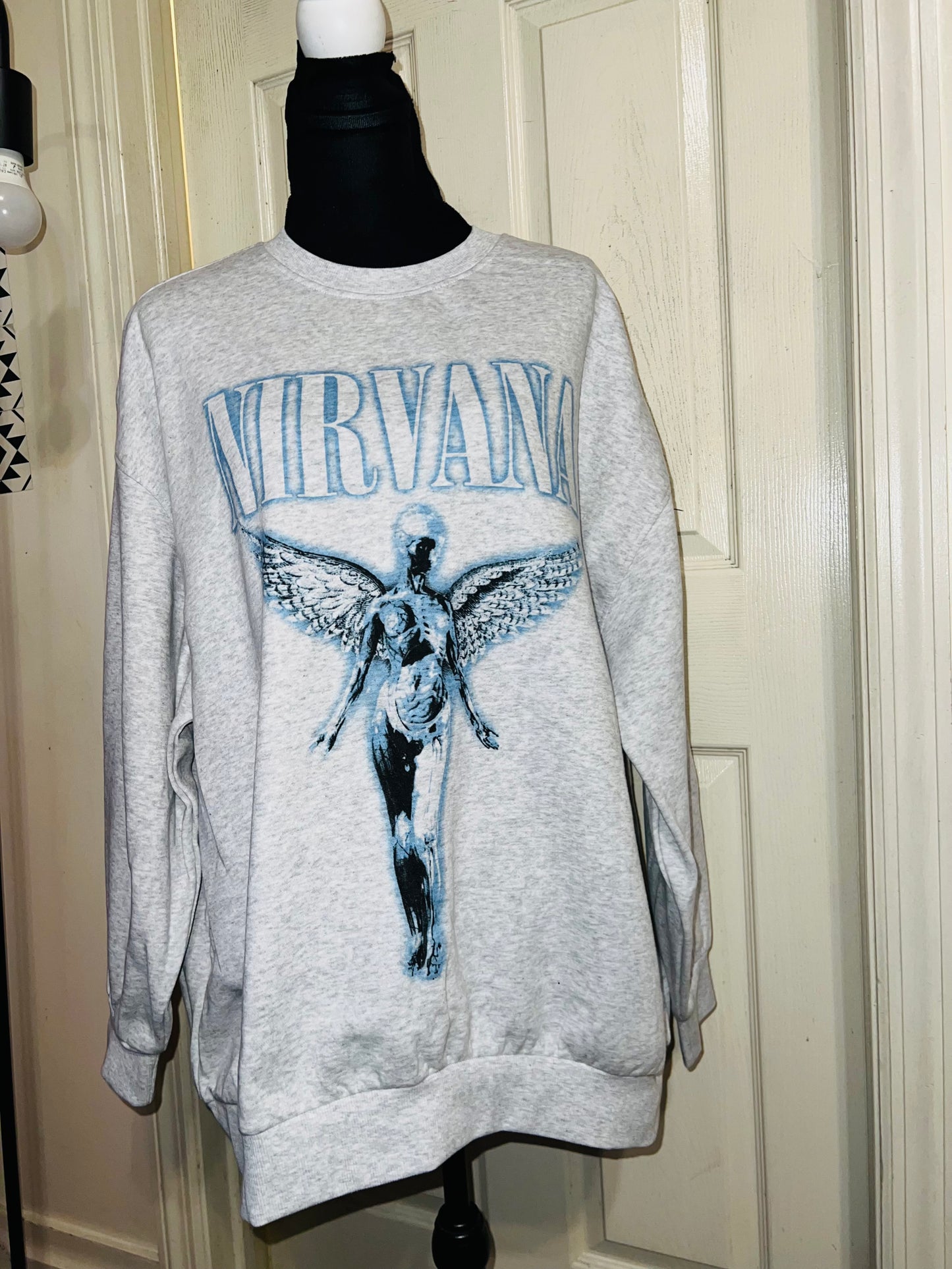 Nirvana Oversized Distressed Sweatshirt