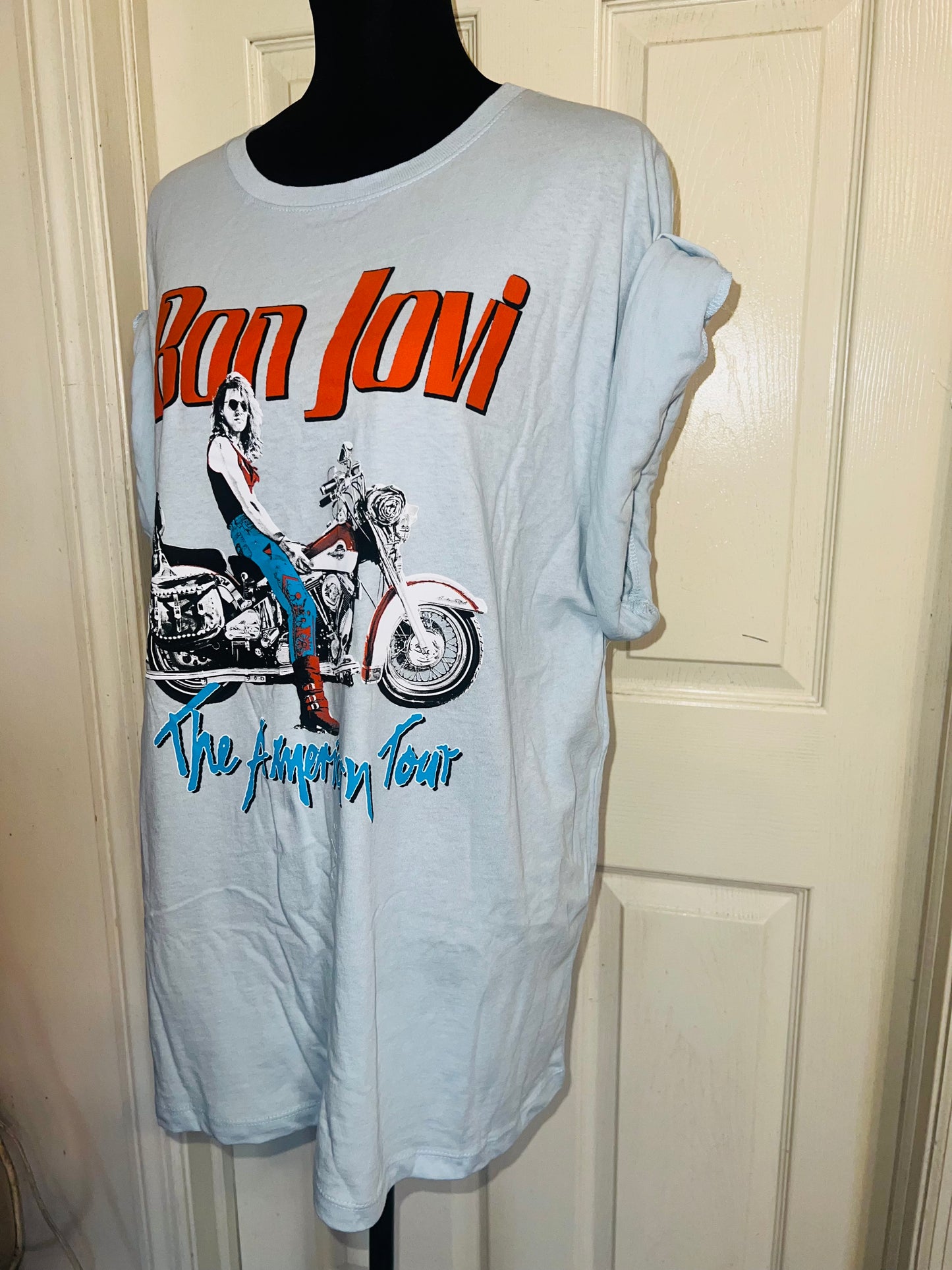Bon Jovi Oversized Distressed Tee